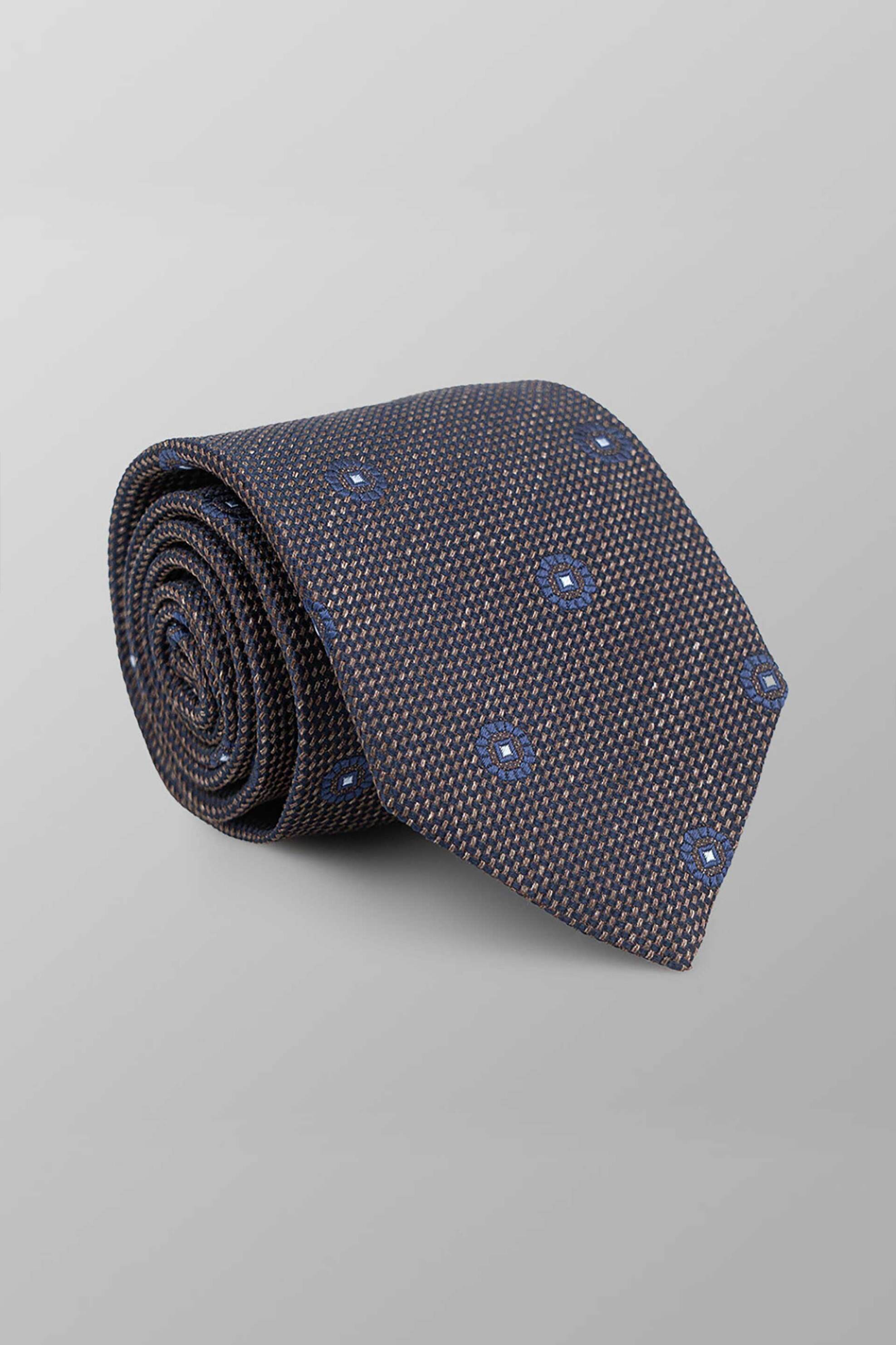 OXFORD COMPANY Oxford Company ανδρική μεταξωτή γραβάτα με all-over - TIE60-418.02 Μπεζ