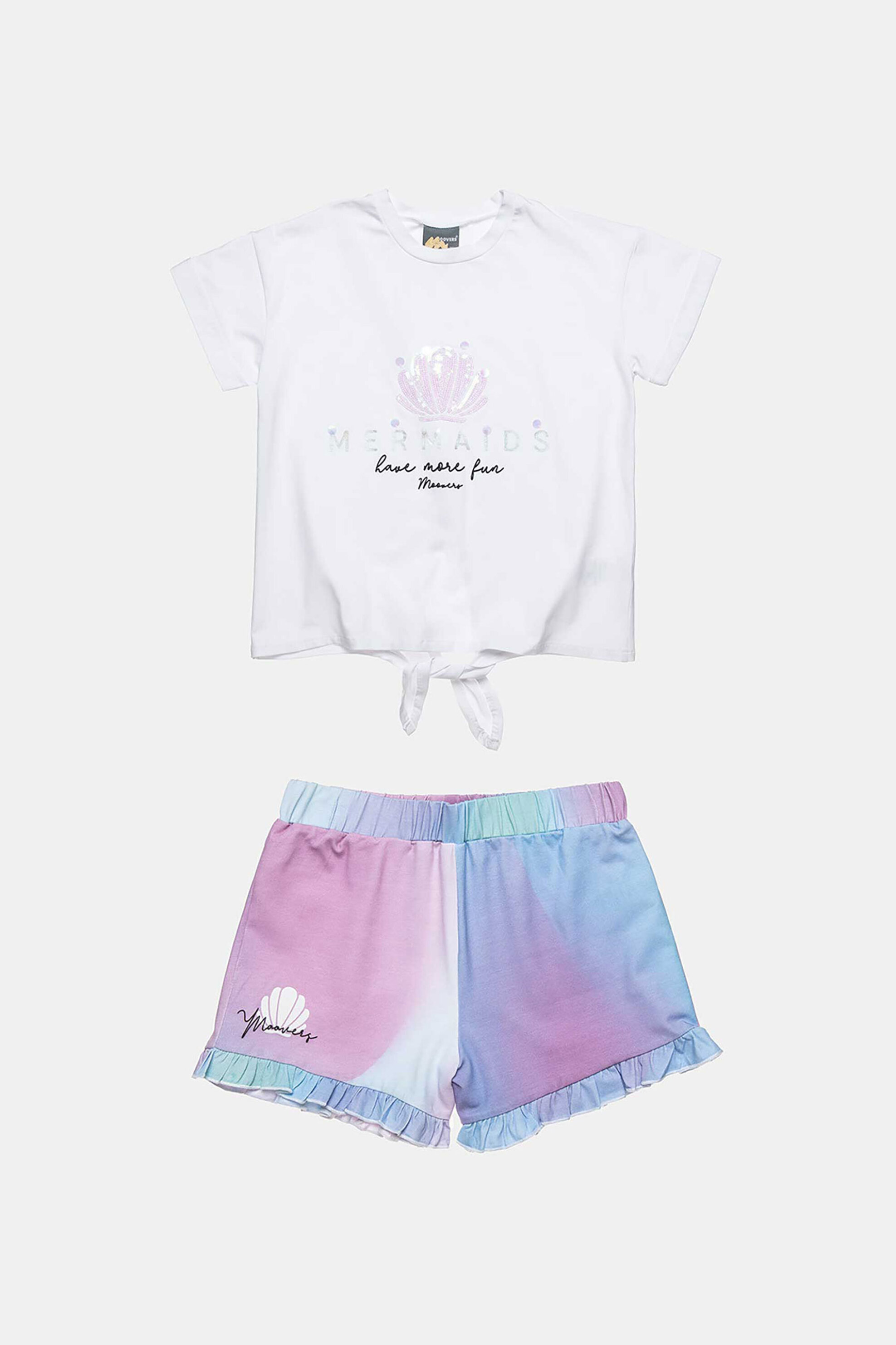 Alouette παιδικό σετ ρούχων με T-shirt και σορτς με tie dye effect 