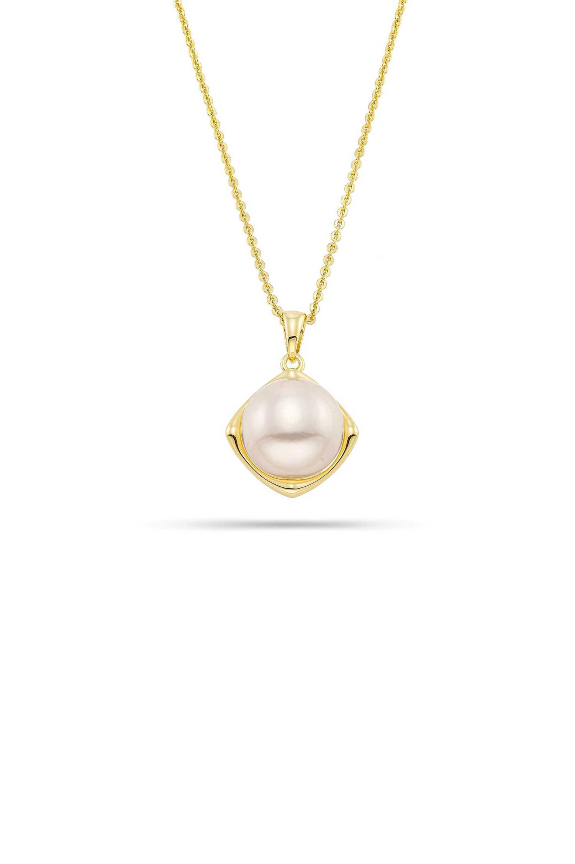 Li - LA - LO Li-LA-LO γυναικείο κολιέ με freshwater pearl από επιχρυσωμένο ασήμι 925° 