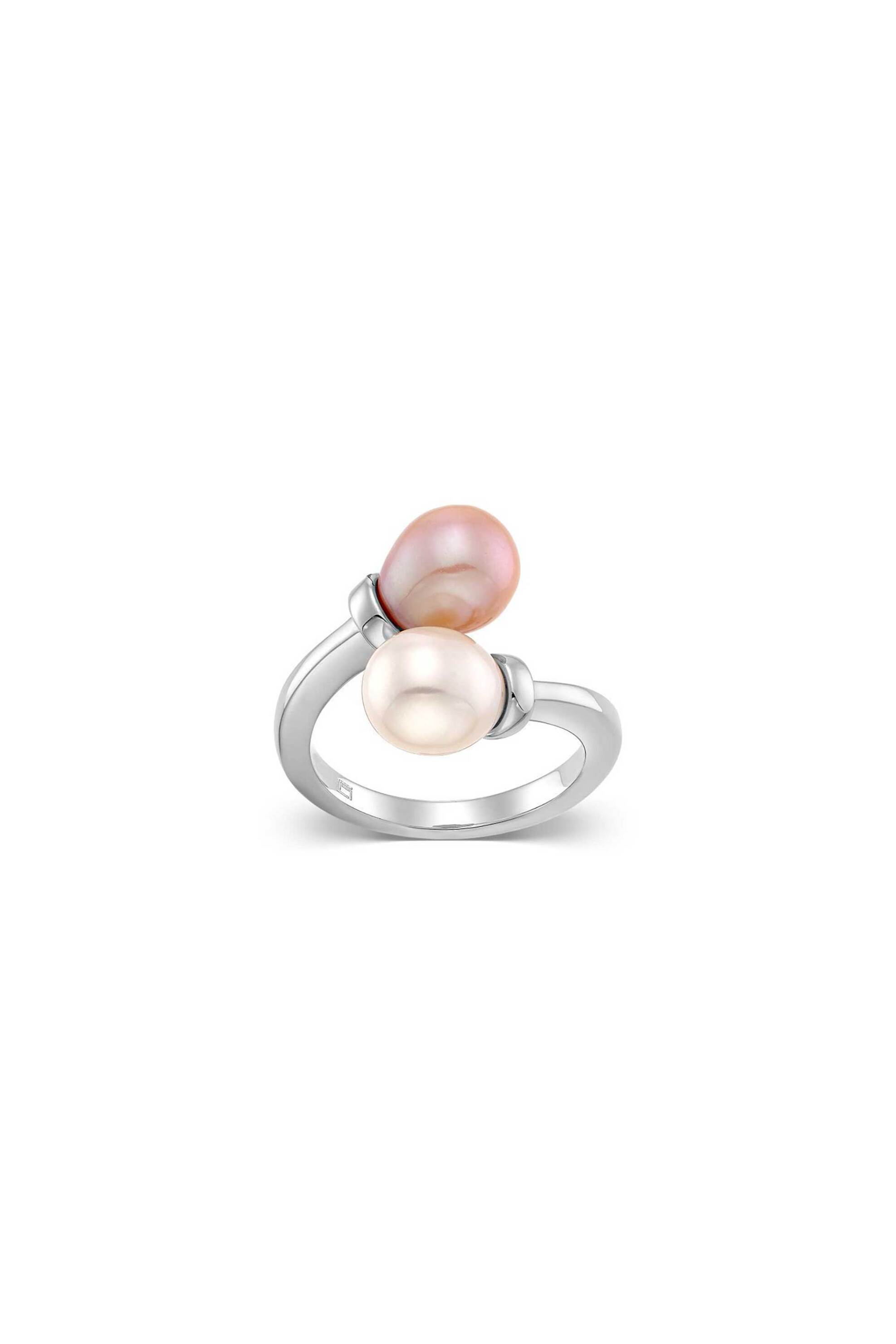 Li - LA - LO Li - LA - LO γυναικείο δαχτυλίδι με freshwater pearl από επιροδιωμένο ασήμι 925° 