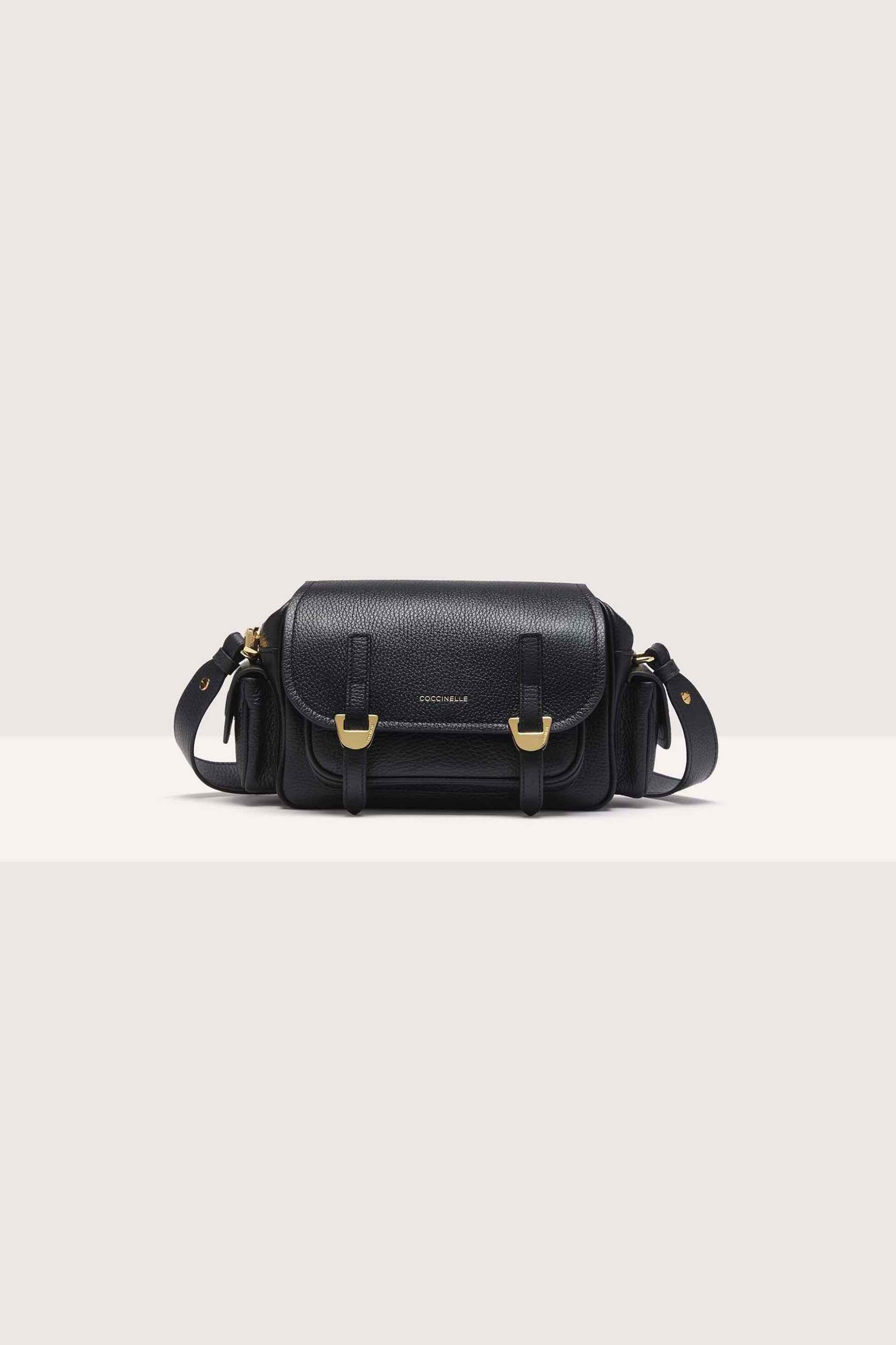 Coccinelle γυναικείο δερμάτινο mini bag crossbody "Campus Small" - E1RFF-150201 Μαύρο 9-2212001861|EE0073|.