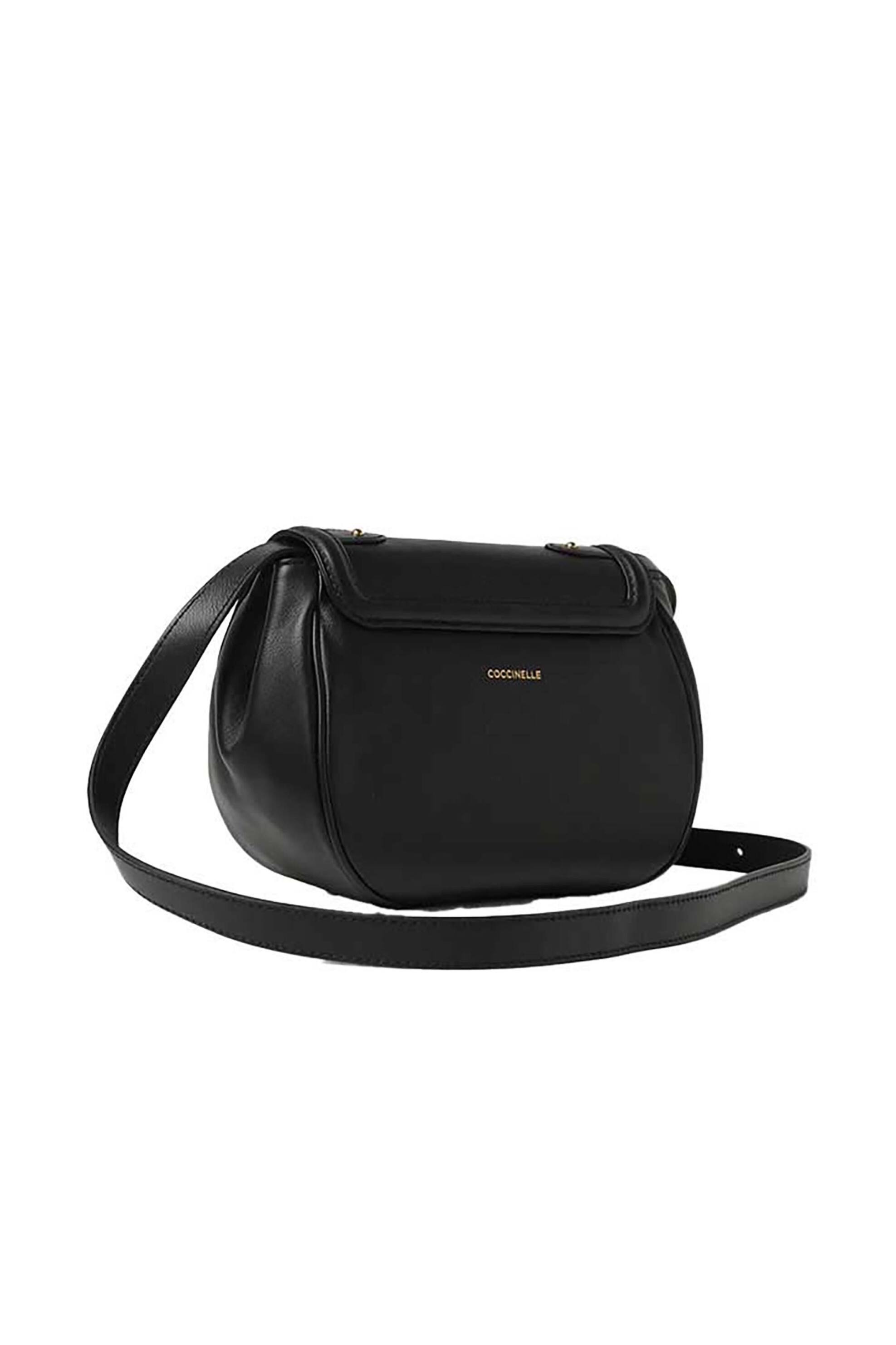 Coccinelle γυναικεία δερμάτινη τσάντα crossbody - E1REK-150101 Μαύρο φωτογραφία