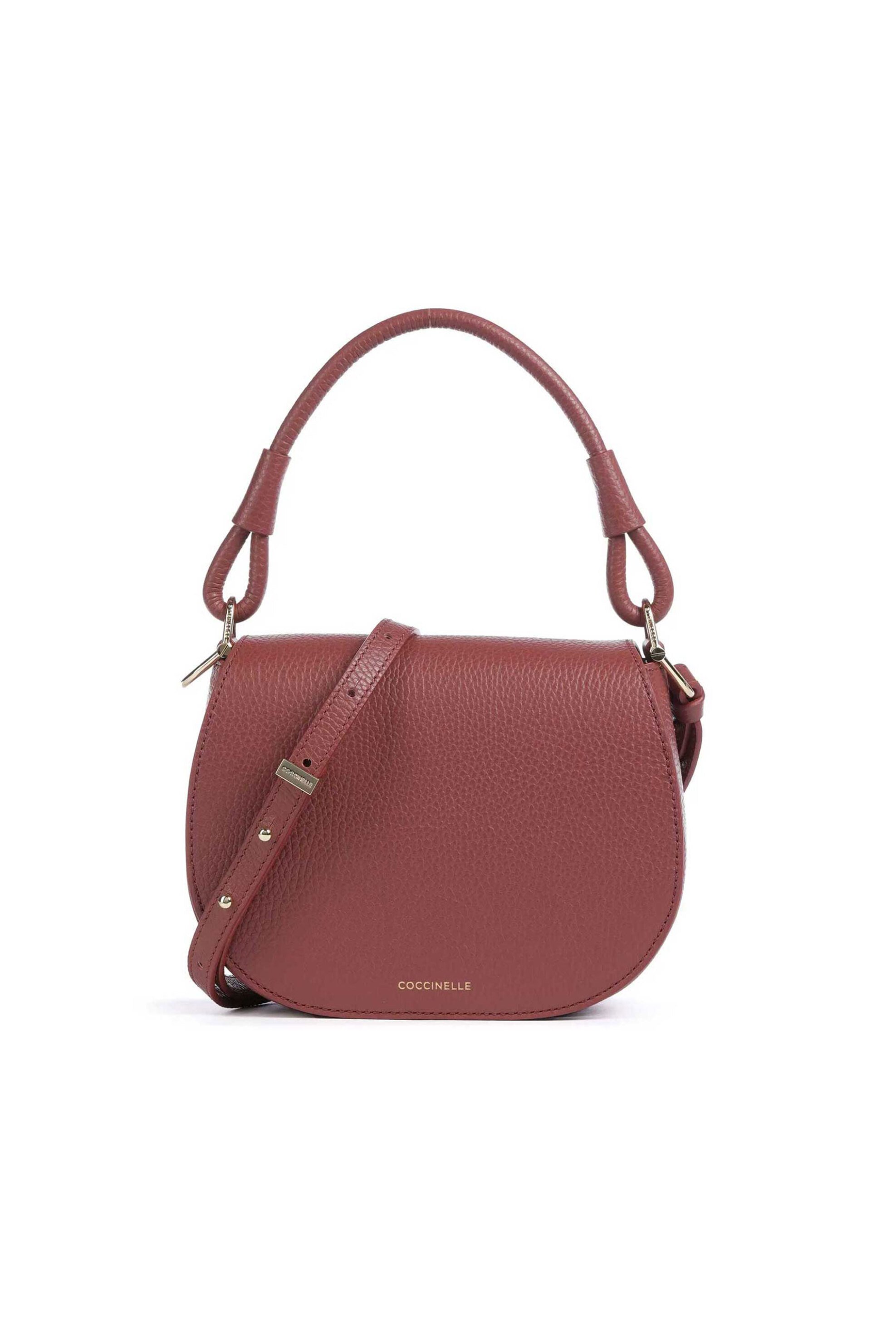 Coccinelle Coccinelle γυναικείο mini bag με ανάγλυφο λογότυπο - E5Q9F-550101 Μπορντό 2025