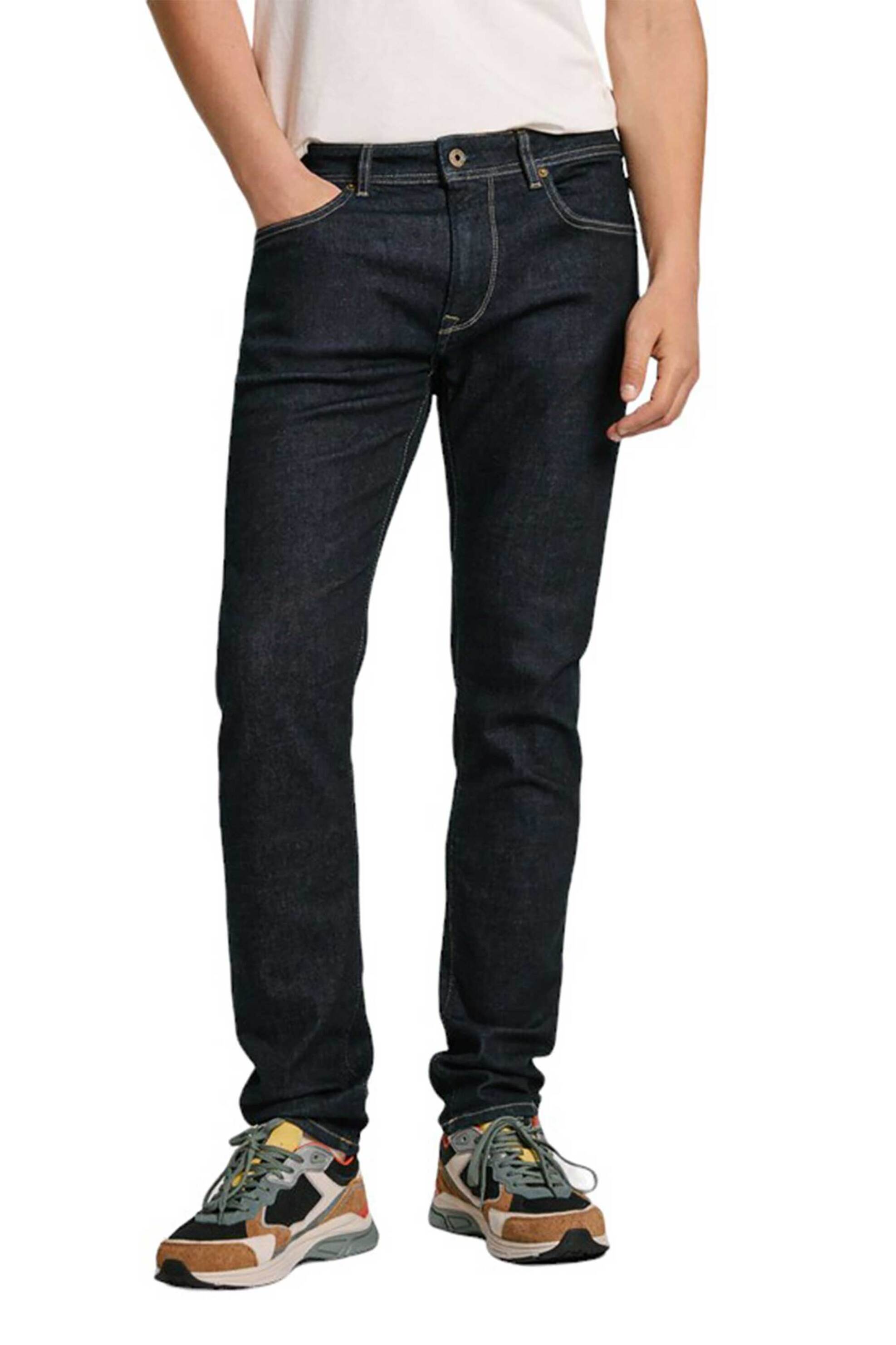 Pepe Jeans ανδρικό τζιν παντελόνι πεντάτσεπο Tapered Fit (L32) - PM207390AB12 Denim Blue Σκούρο φωτογραφία