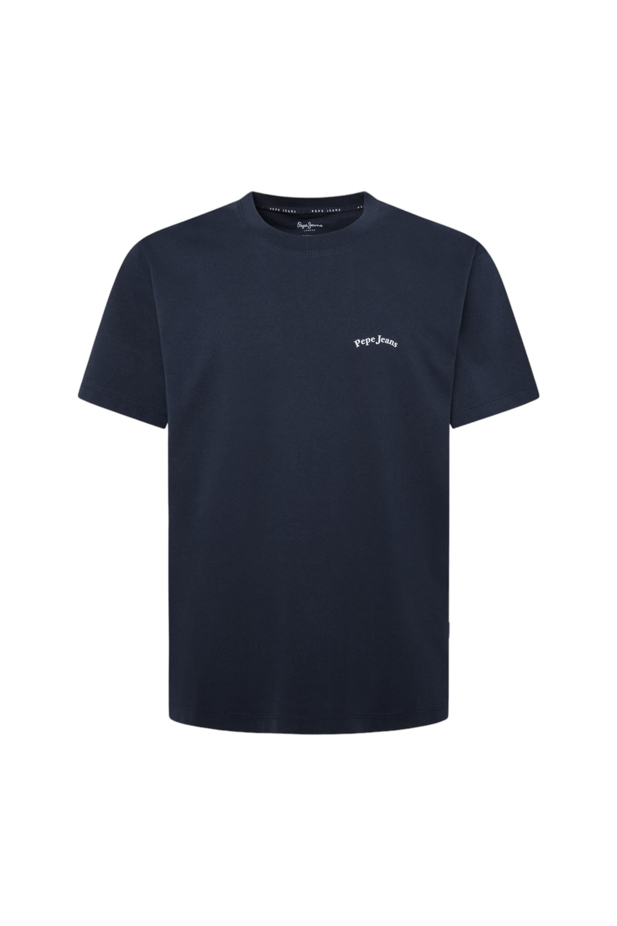 PEPE JEANS Pepe Jeans ανδρικό T-shirt με λογότυπο και print Regular Fit "Somerton" - PM509636 Μπλε Σκούρο