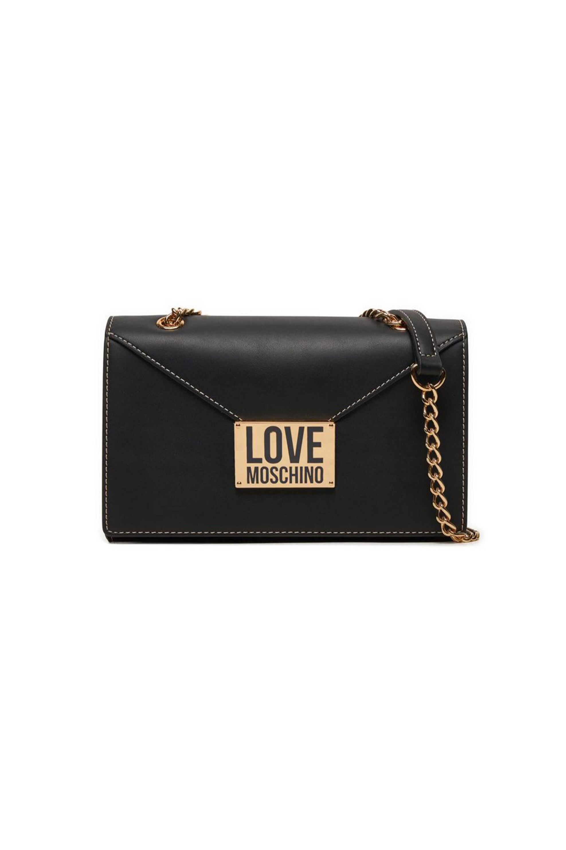 Love Moschino Love Moschino γυναικεία τσάντα ώμου με μεταλλικό λογότυπο - JC4073PP1LLG1 Μαύρο 2025