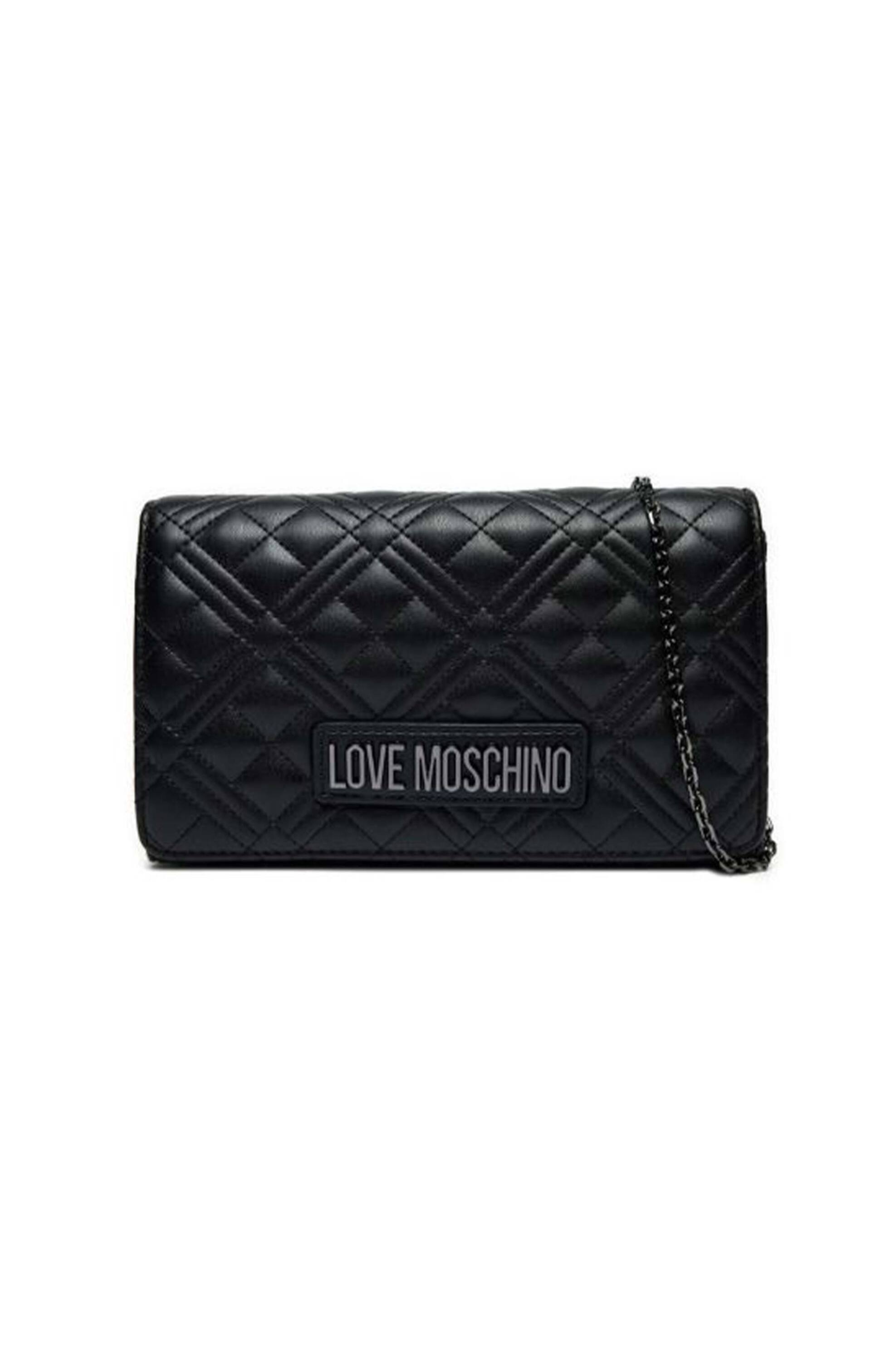 Love Moschino Love Moschino γυναικεία τσάντα crossbody με καπιτονέ σχέδιο και μεταλλικό λογότυπο - JC4079PP1LLA0 Μαύρο 2025