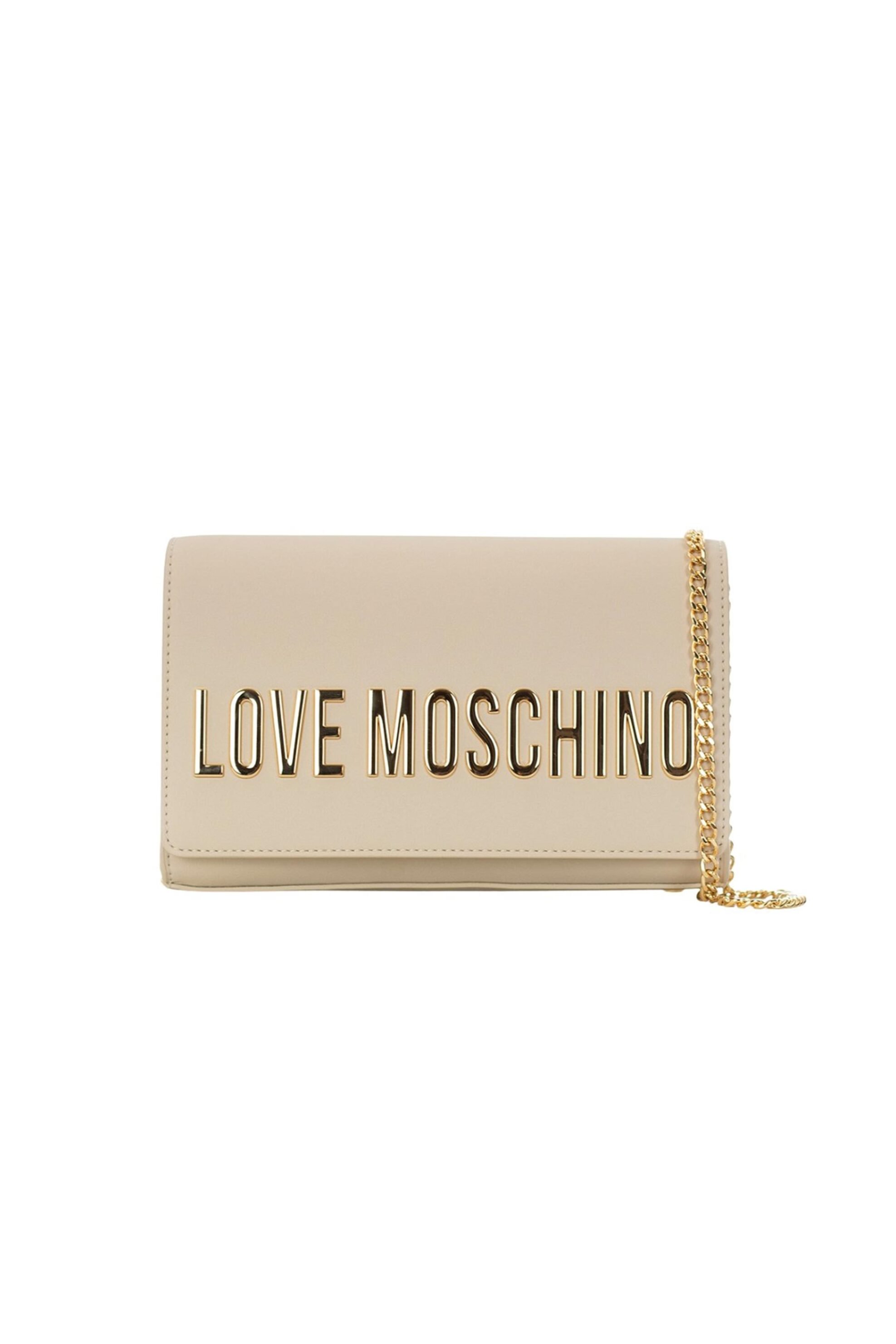 Love Moschino Love Moschino γυναικεία τσάντα ώμου μονόχρωμη με μεταλλικό λογότυπο - JC4103PP1LKD0 Εκρού 2025