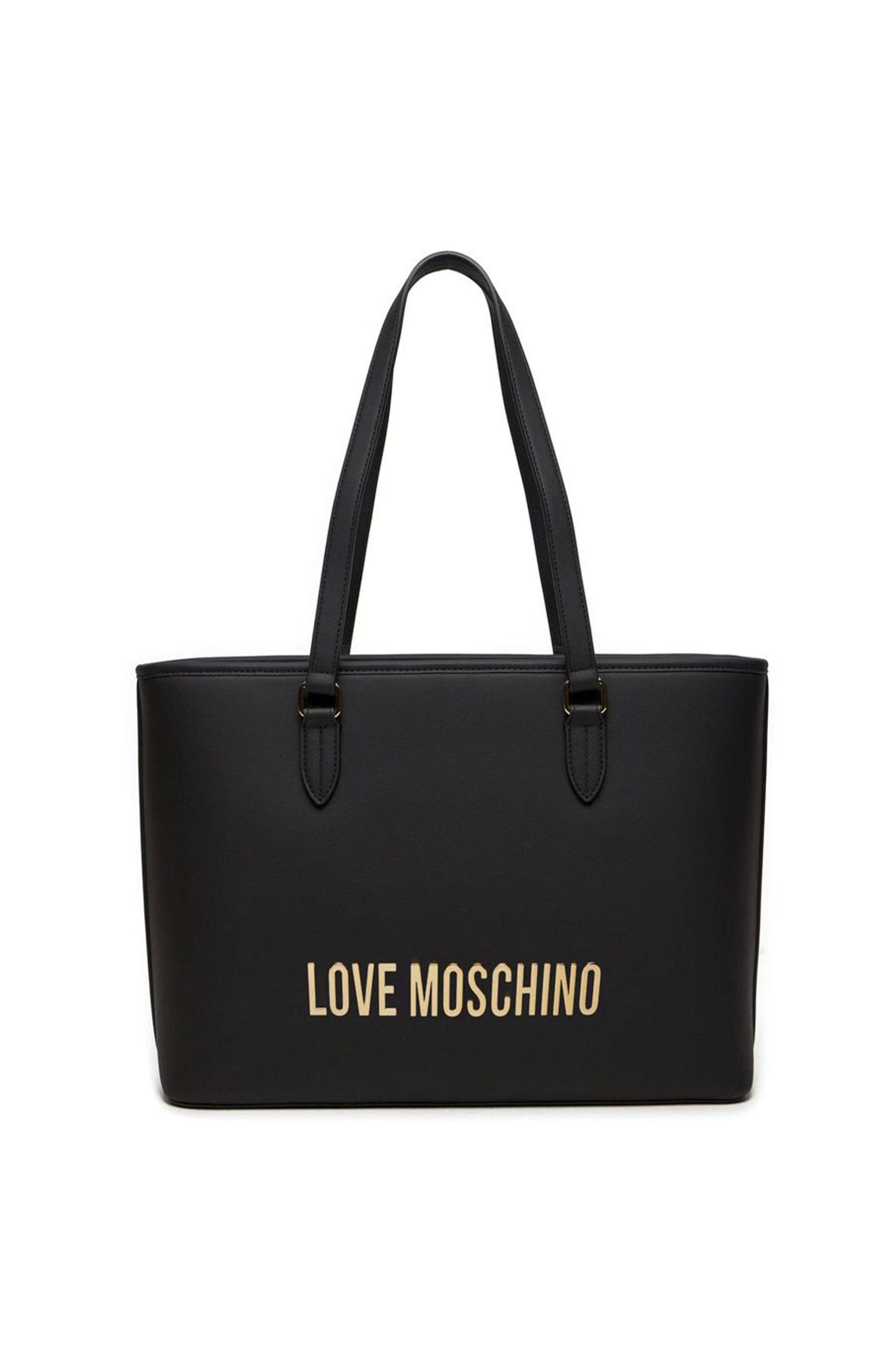 Love Moschino Love Moschino γυναικεία τσάντα tote μονόχρωμη με μεταλλικό λογότυπο - JC4190PP1LKD0 Μαύρο 2025