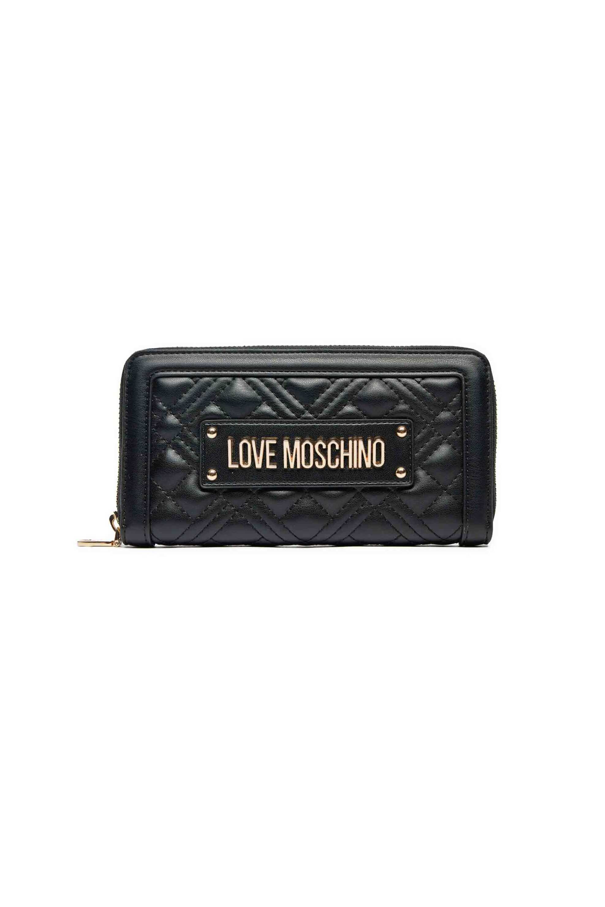 Love Moschino Love Moschino γυναικείο πορτοφόλι με ανάγλυφο μοτίβο και μεταλλικό λογότυπο - JC5600PP1LLA0 Χρυσό 2025