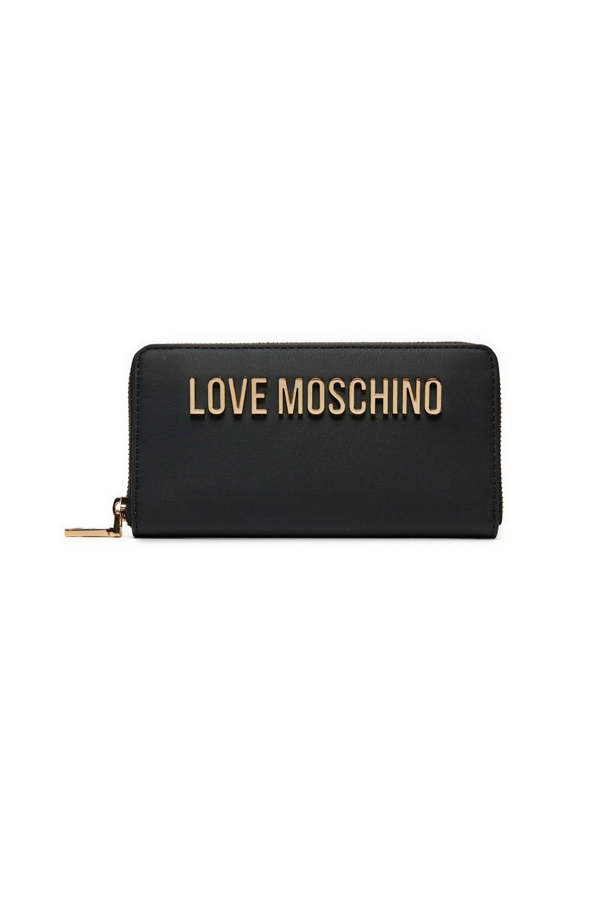 Love Moschino Love Moschino γυναικείο πορτοφόλι μονόχρωμο με μεταλλικό λογότυπο - JC5611PP1LKD0 Μαύρο 2025