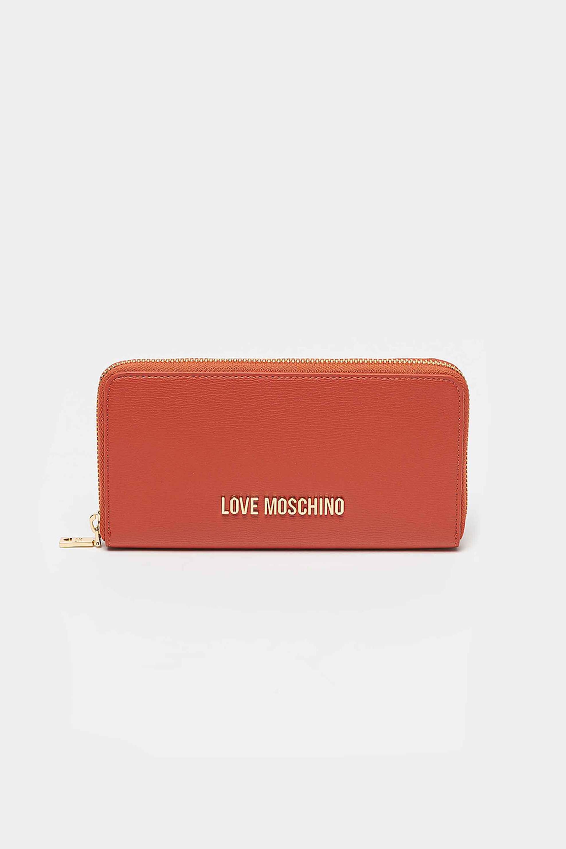 Love Moschino Love Moschino γυναικείο πορτοφόλι μονόχρωμο με μεταλλικό λογότυπο - JC5700PP1LLD0 Πορτοκαλί 2025