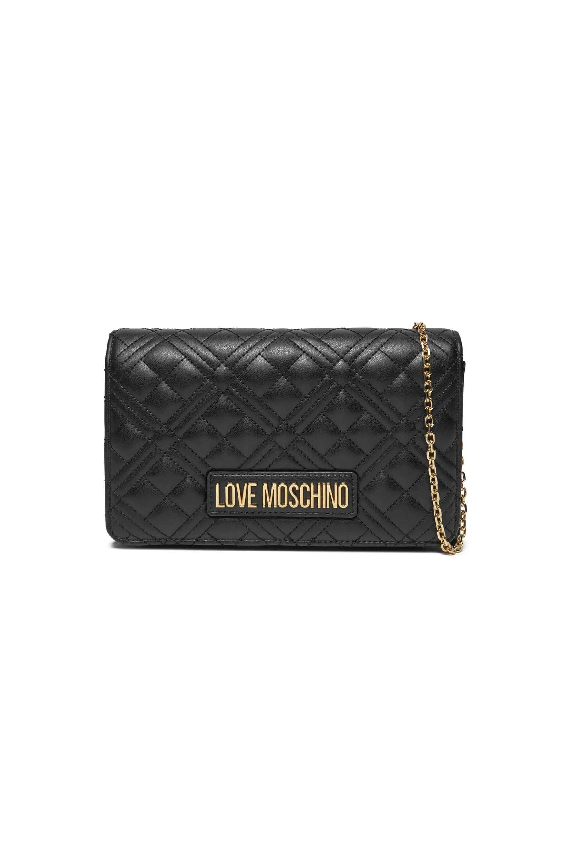 Love Moschino Love Moschino γυναικεία τσάντα crossbody καπιτονέ με μεταλλικό logo - JC4079PP0LLA0 Χρυσό 2025