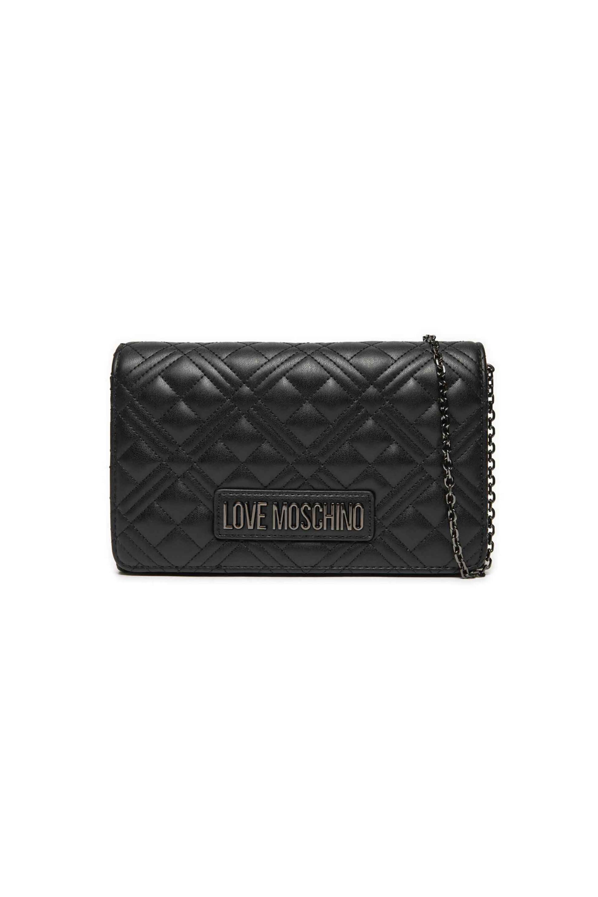 Love Moschino Love Moschino γυναικεία τσάντα crossbody καπιτονέ με μεταλλικό logo - JC4079PP0LLA0 Μαύρο 2025