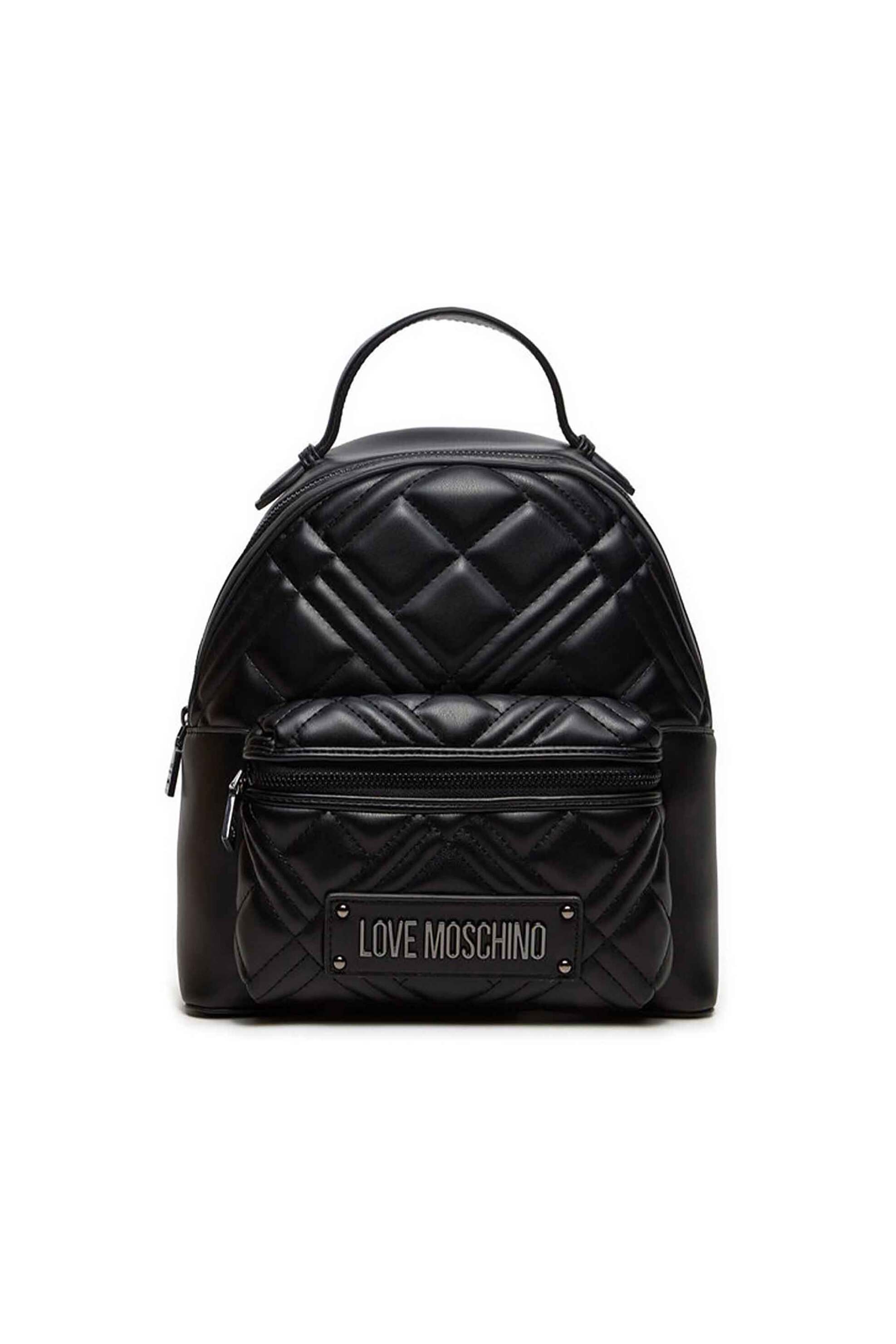 LOVE MOSCHINO Love Moschino γυναικείο backpack καπιτονέ με μεταλλικό logo - JC4148PP0LLA0 Μαύρο