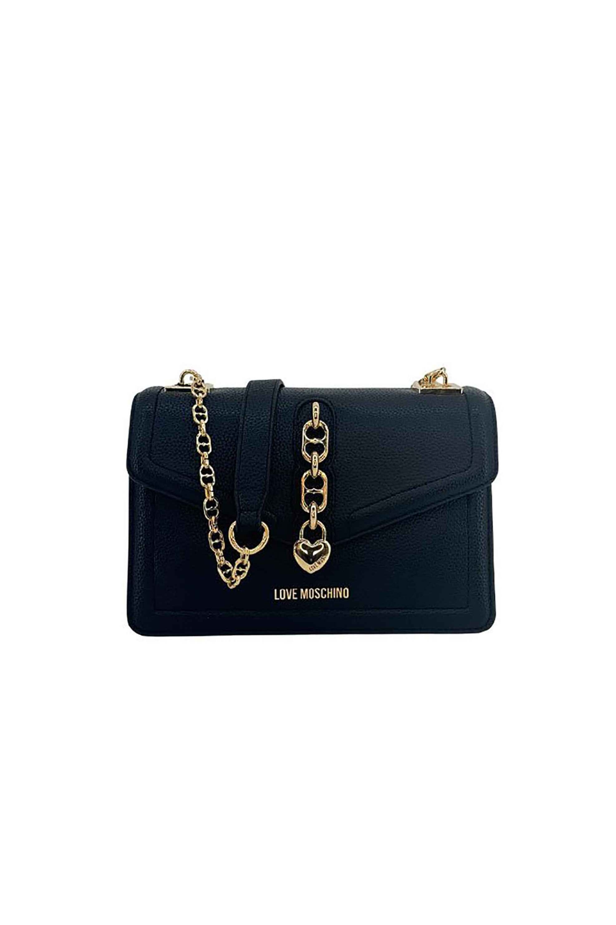 Love Moschino Love Moschino γυναικεία τσάντα ώμου με μεταλλικό logo - JC4384PP0LKU0 Μαύρο 2025