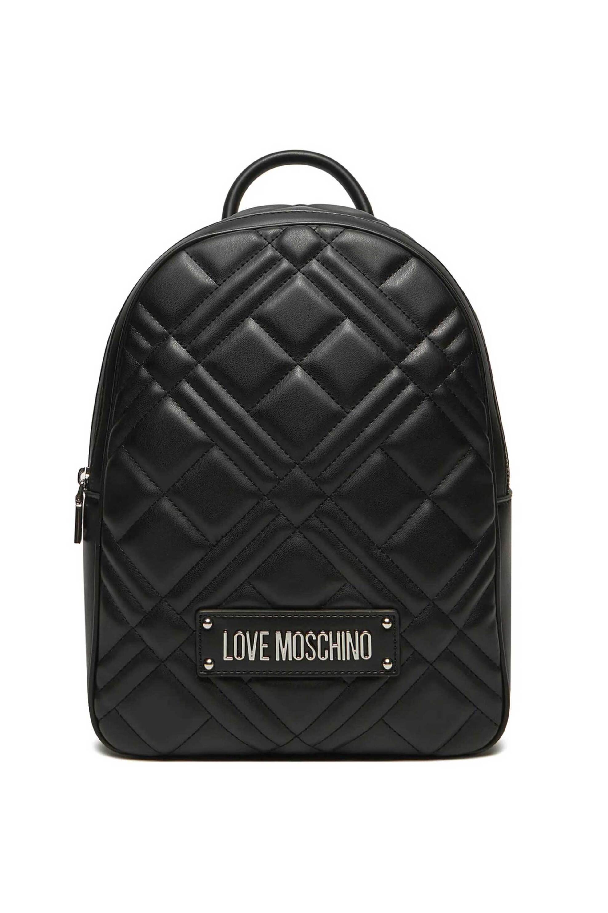 LOVE MOSCHINO Love Moschino γυναικείο backpack με καπιτονέ σχέδιο και μεταλλικό λογότυπο - JC4154PP1MLA0 Μαύρο