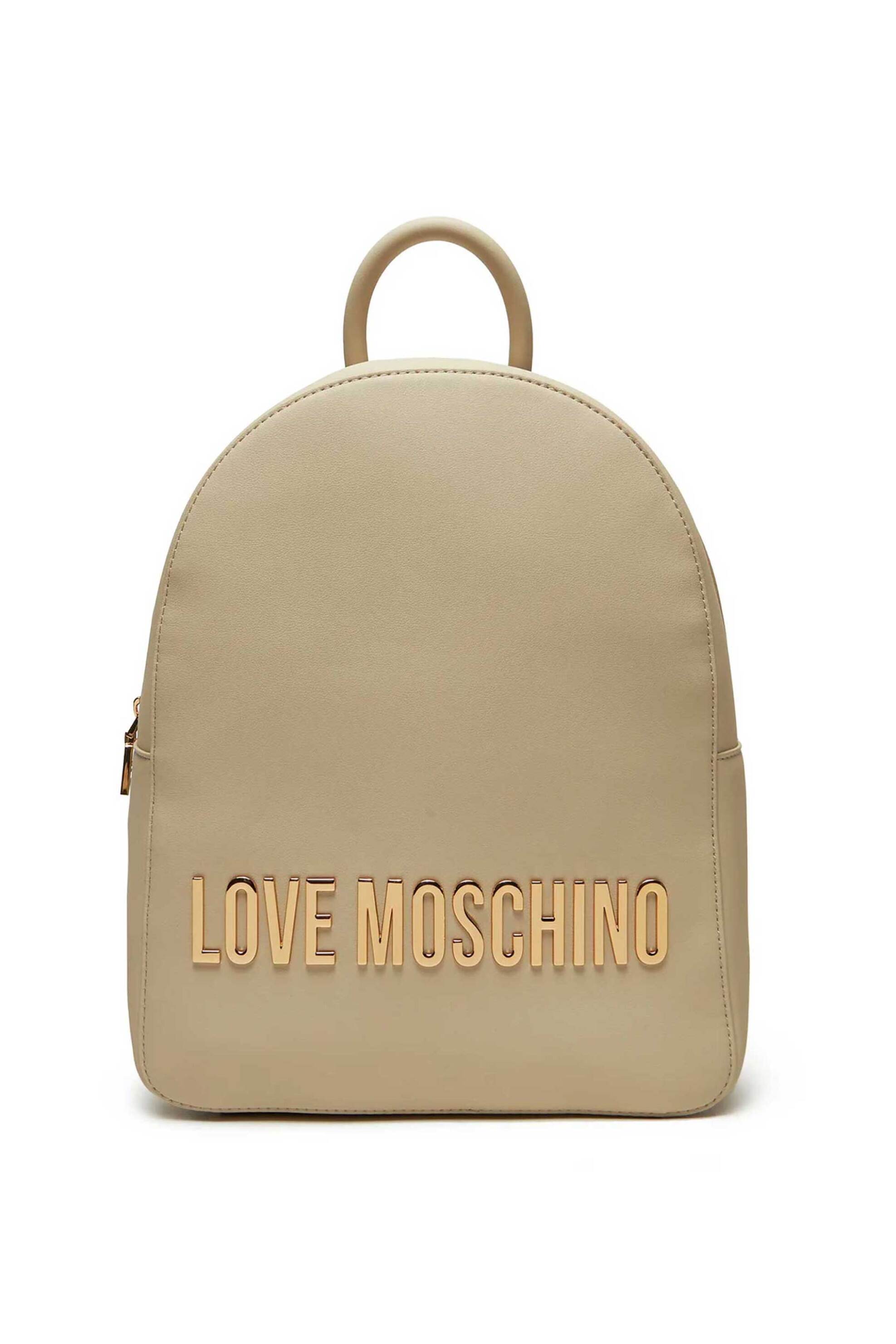 LOVE MOSCHINO Love Moschino γυναικείο backpack με ανάγλυφο μεταλλικό λογότυπο - JC4193PP1MKD0 Εκρού