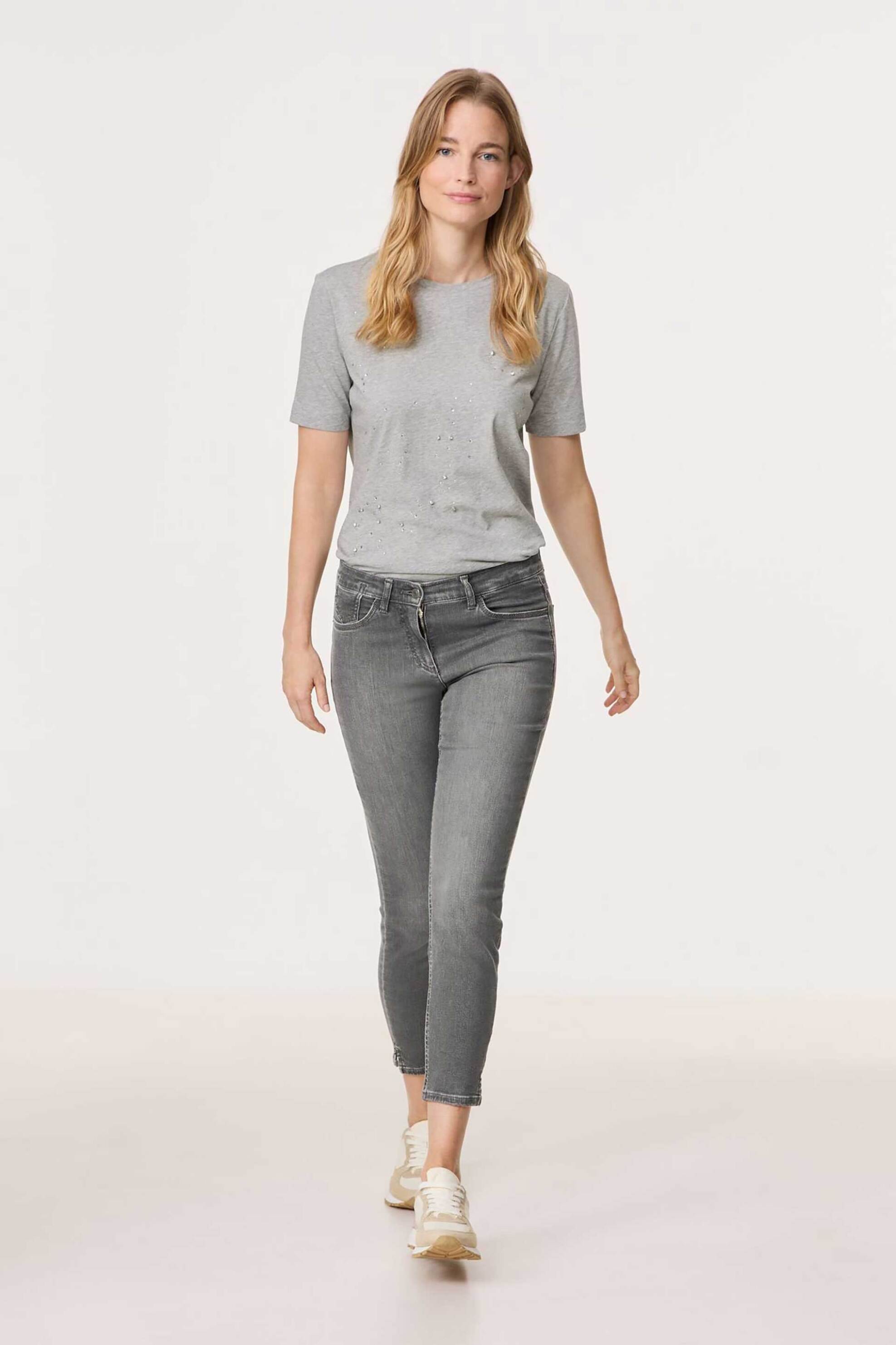 GERRY WEBER Gerry Weber γυναικείο τζιν παντελόνι cropped - 92431-66869 Ανθρακί 2025