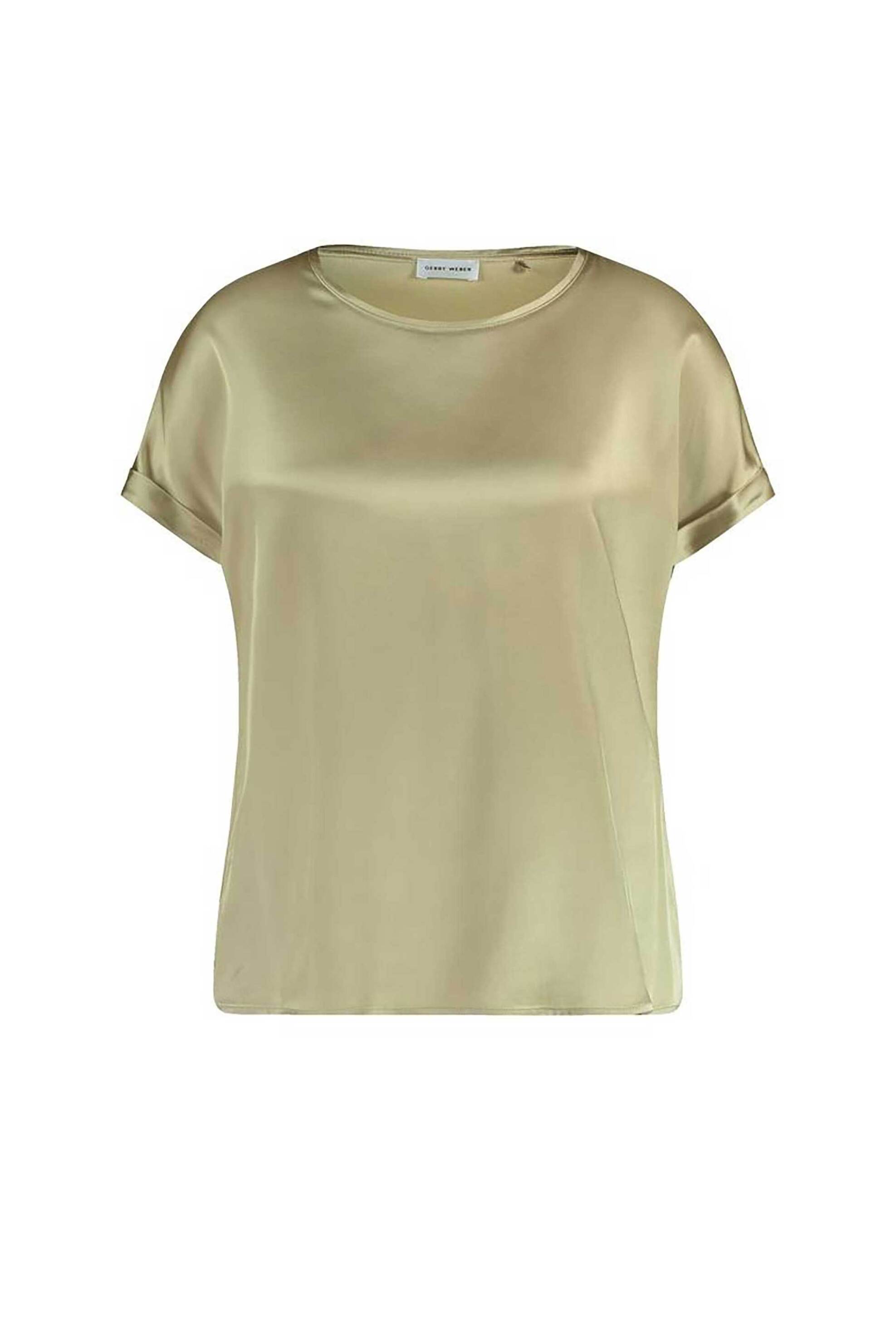 GERRY WEBER Gerry Weber γυναικείο T-shirt σατέν μονόχρωμο - 977075-35033 Μπεζ 2025