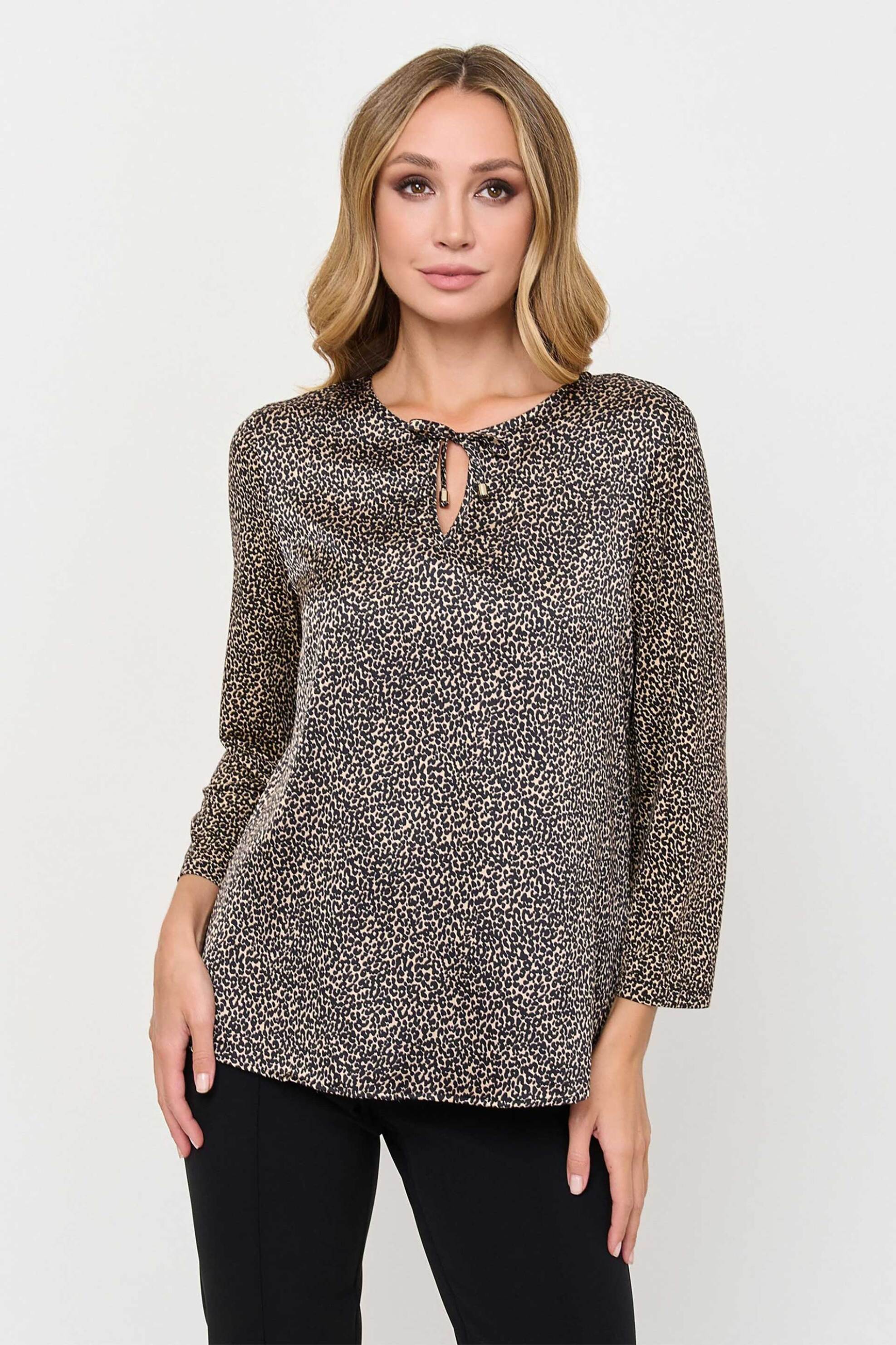 GERRY WEBER Gerry Weber γυναικεία μπλούζα animal print - 370033-44002 Καφέ 2025