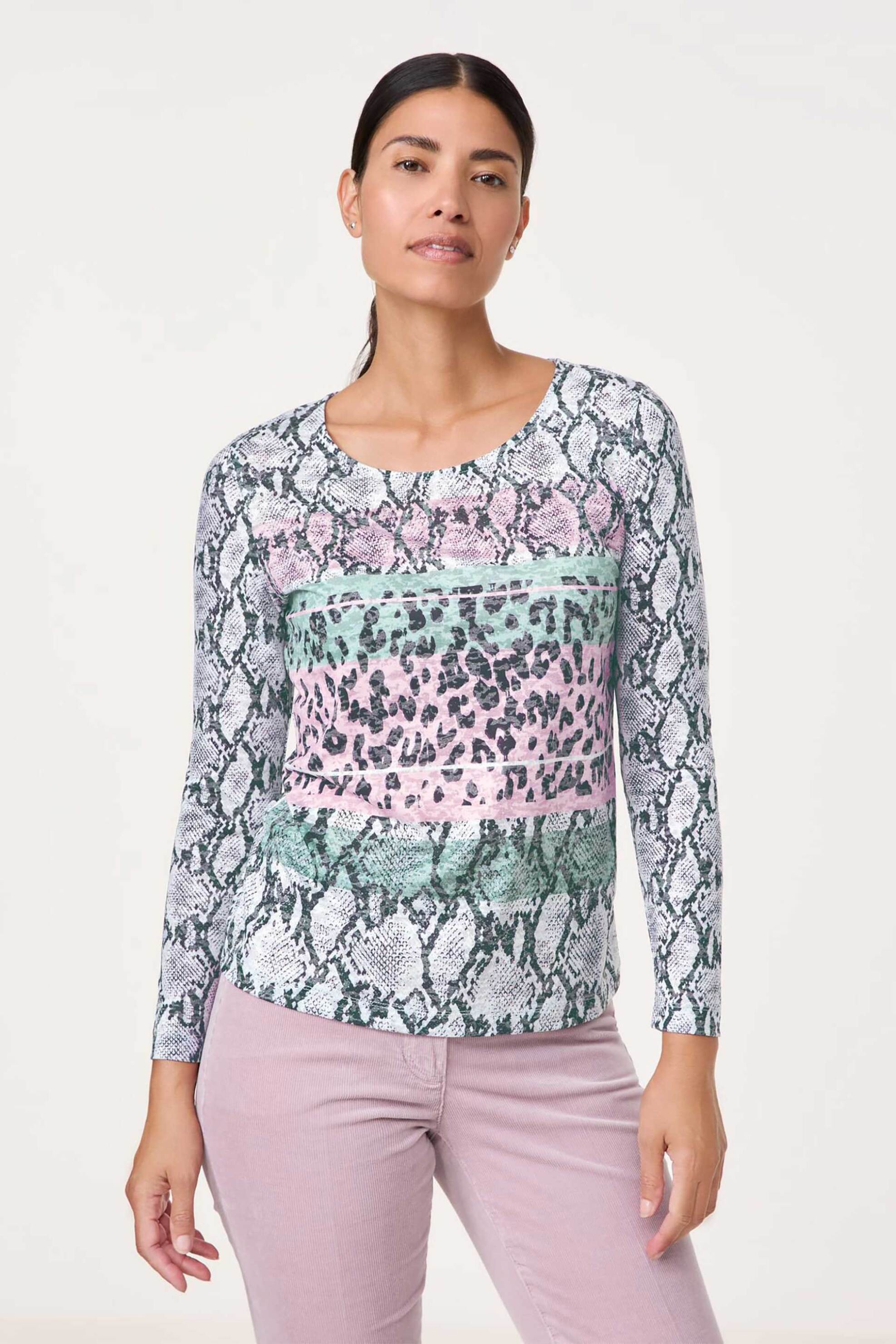 GERRY WEBER Gerry Weber γυναικεία μπλούζα με snake print - 370065-44037 Γκρι 2025