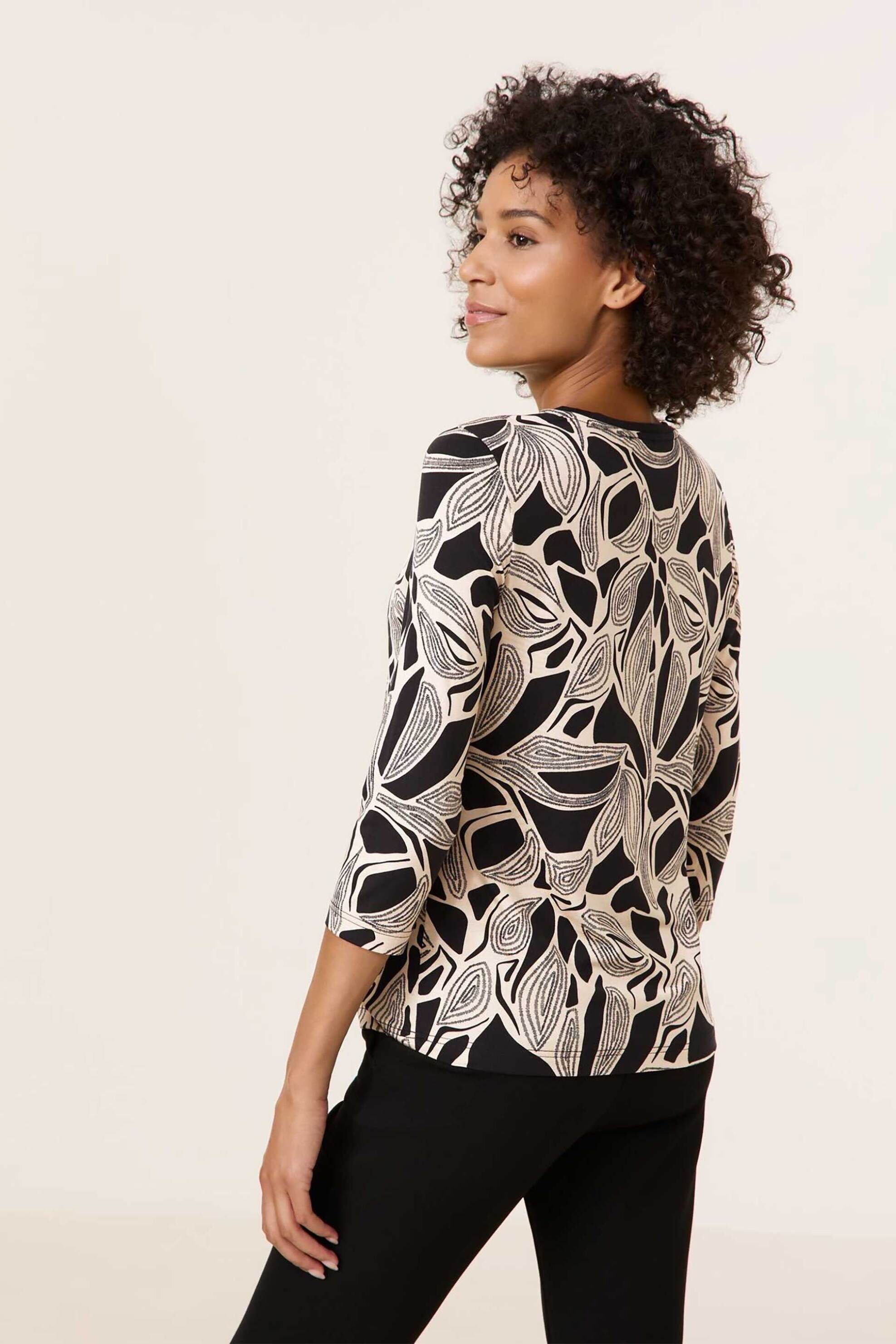 Gerry Weber γυναικεία μπλούζα με print - 470243-35001 Μαύρο φωτογραφία