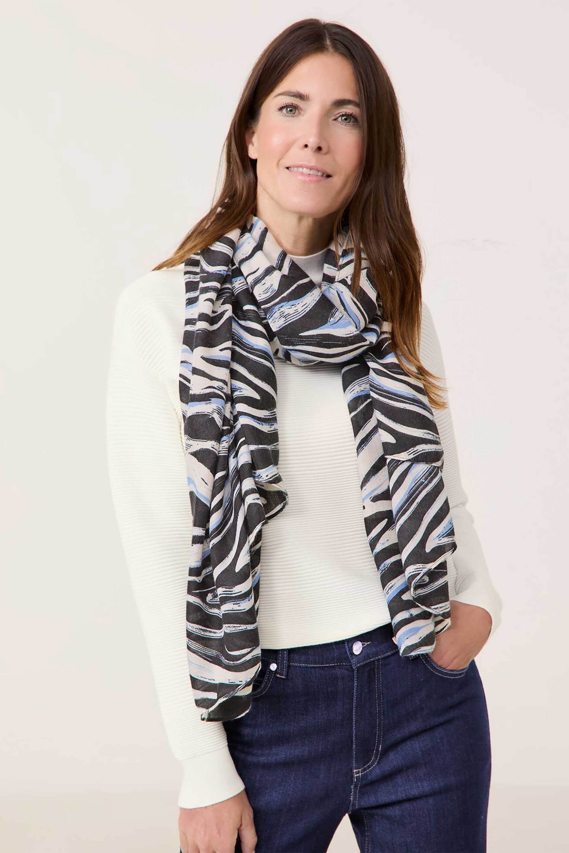 GERRY WEBER Gerry Weber γυναικείο φουλάρι με print - 301017-72036 Μαύρο 2025