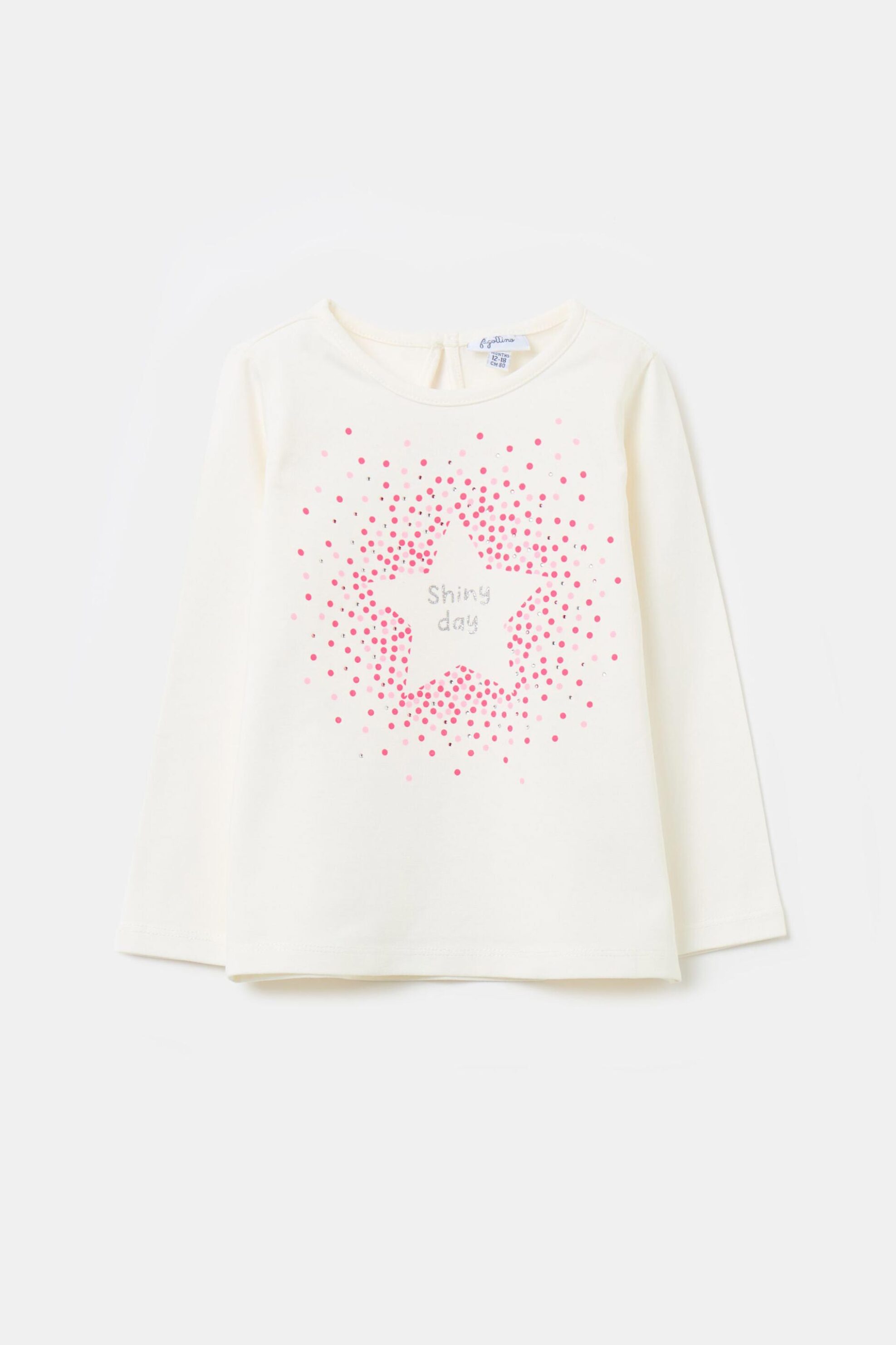 OVS KIDS OVS βρεφική μπλούζα με star & dots print με glitter Regular Fit - 002112441 Λευκό