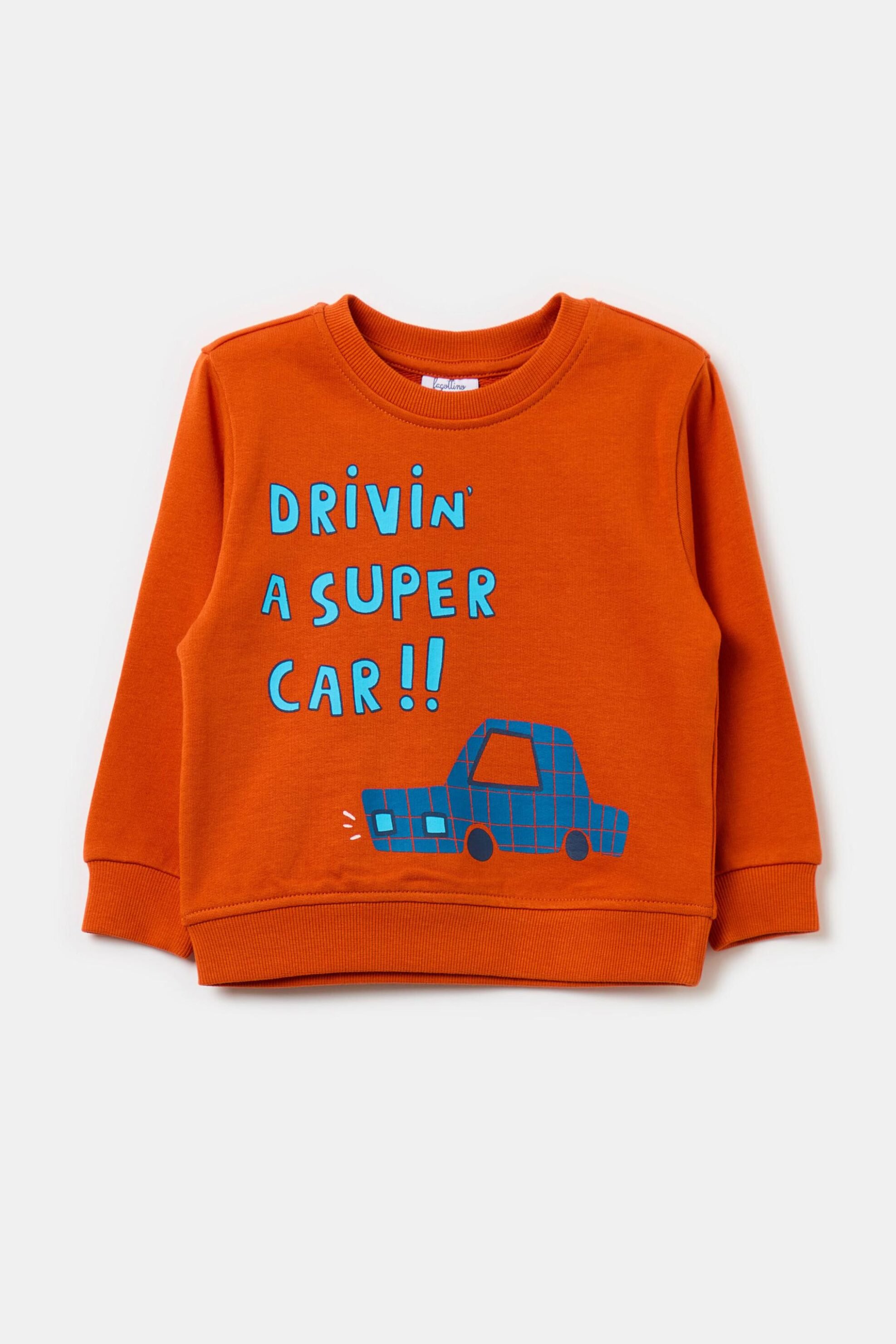 OVS KIDS OVS βρεφική μπλούζα φούτερ με car print Regular Fit - 002114121 Πορτοκαλί