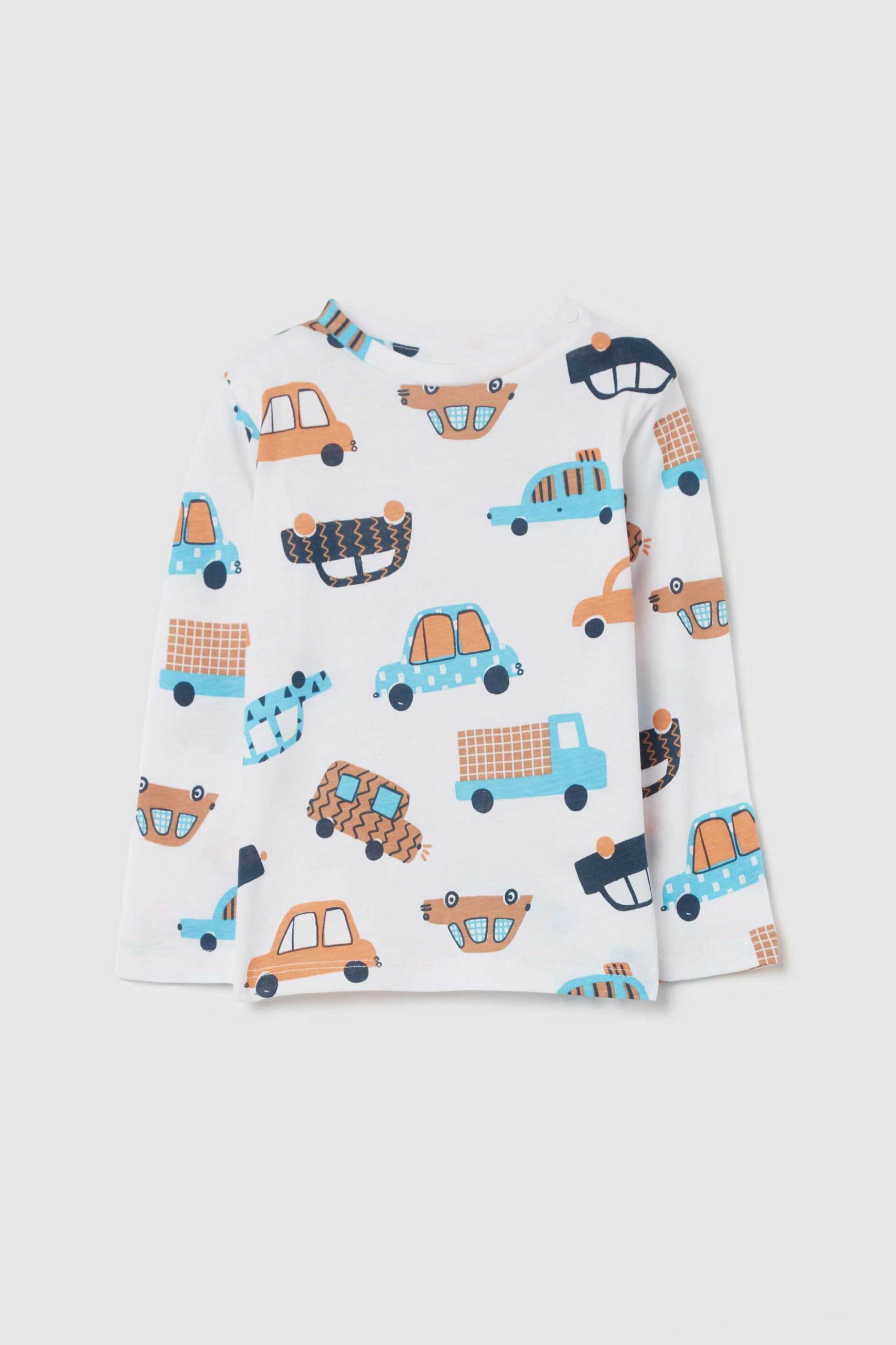 OVS KIDS OVS βρεφική μπλούζα με cars print - 002114072 Λευκό