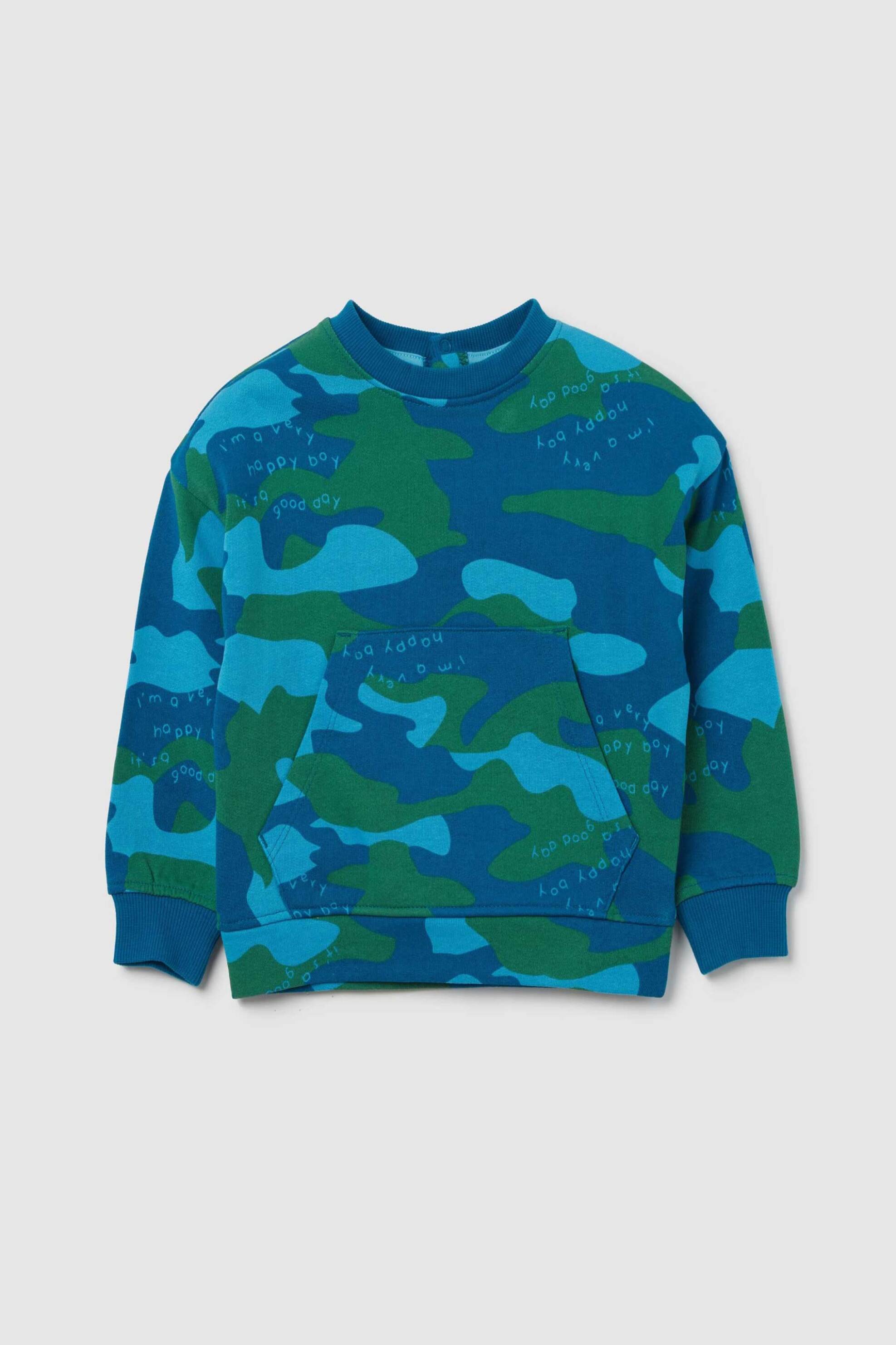 OVS KIDS OVS βρεφική μπλούζα φούτερ με camo σχέδιο - 002119392 Μπλε