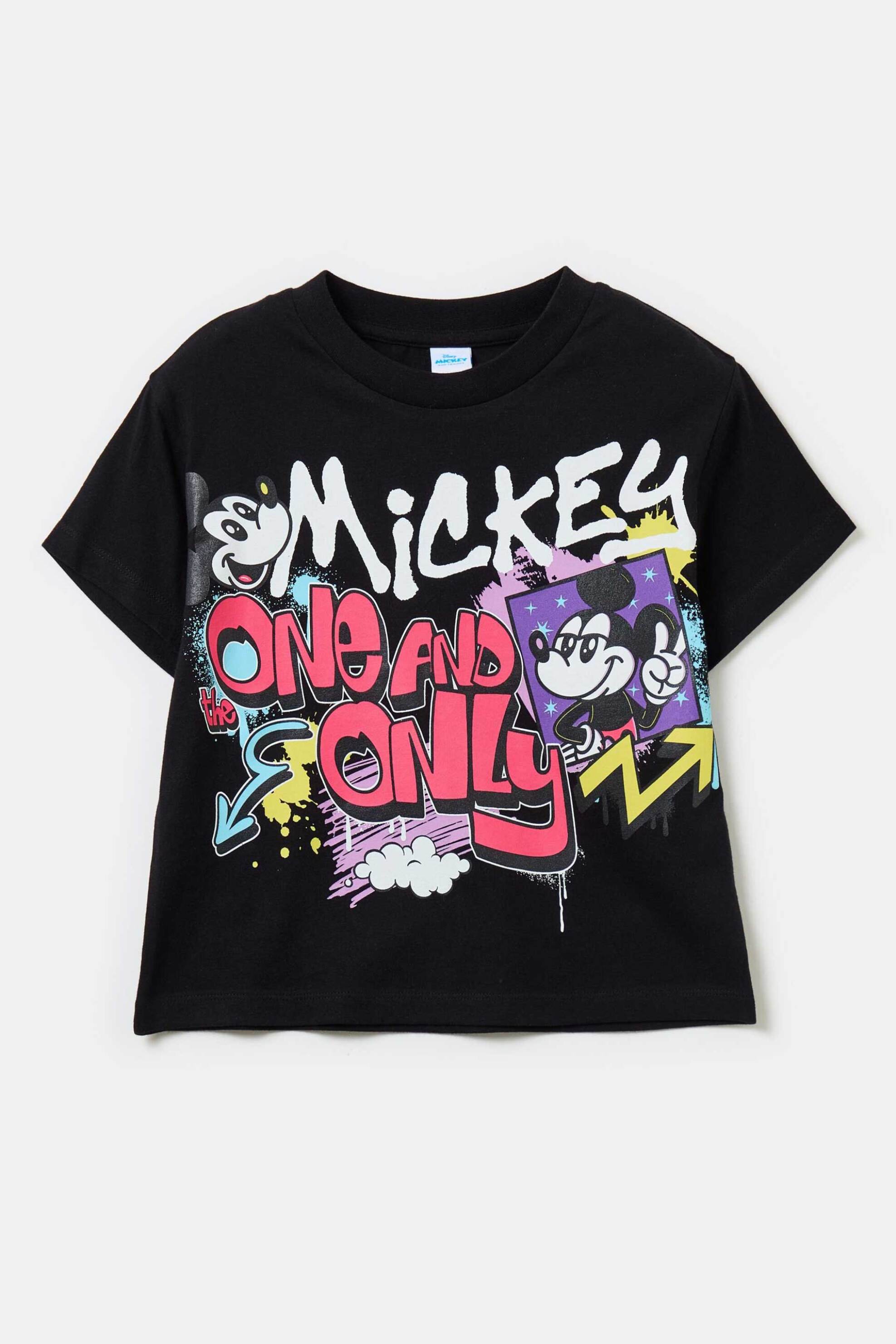 OVS KIDS OVS παιδικό βαμβακερό T-shirt με σχέδιο "Mickey Mouse" και graffiti - 002071648 Μαύρο