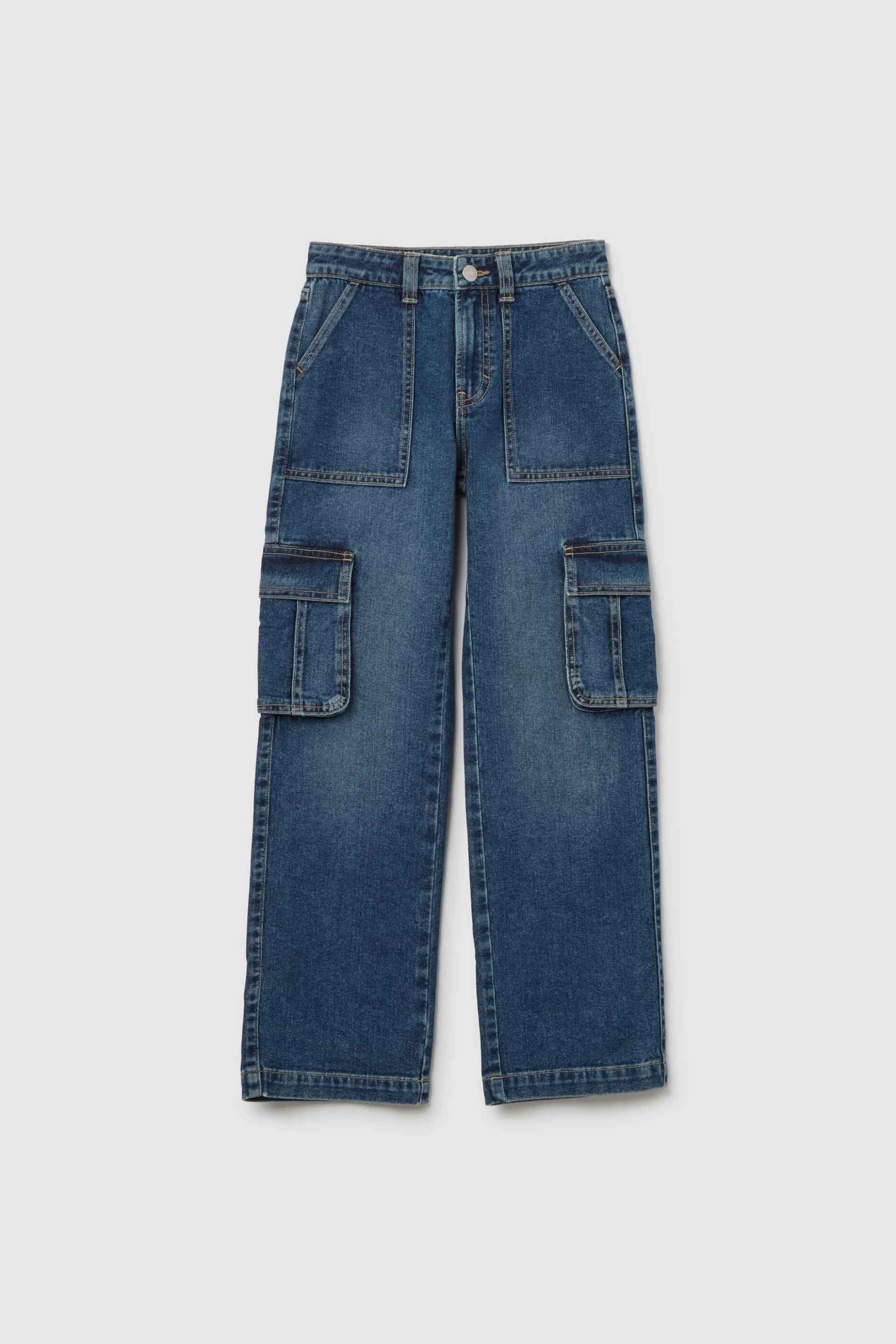 OVS KIDS OVS παιδικό τζιν παντελόνι cargo Wide Leg - 002119895 Denim Blue