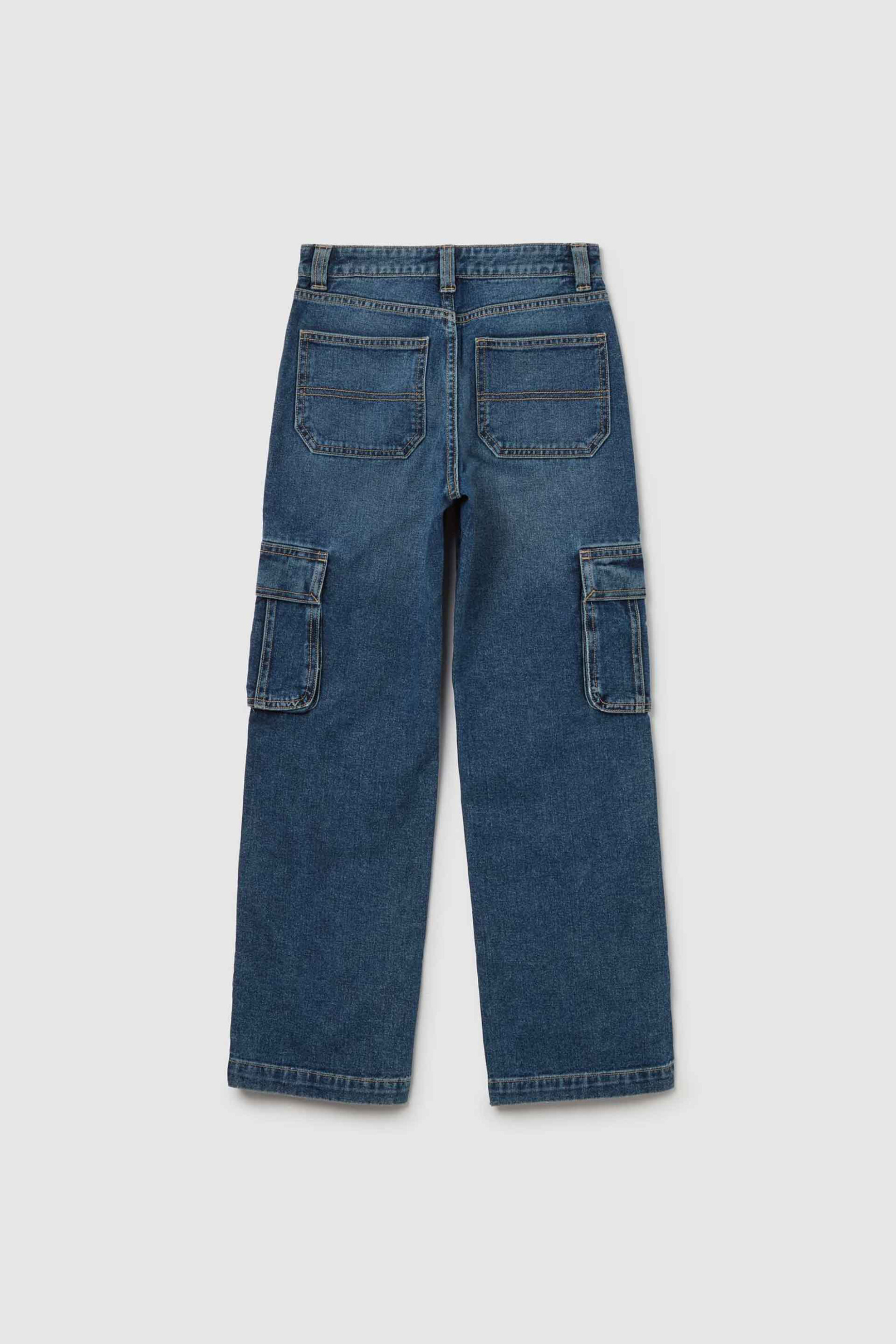 OVS παιδικό τζιν παντελόνι cargo Wide Leg - 002119895 Denim Blue φωτογραφία