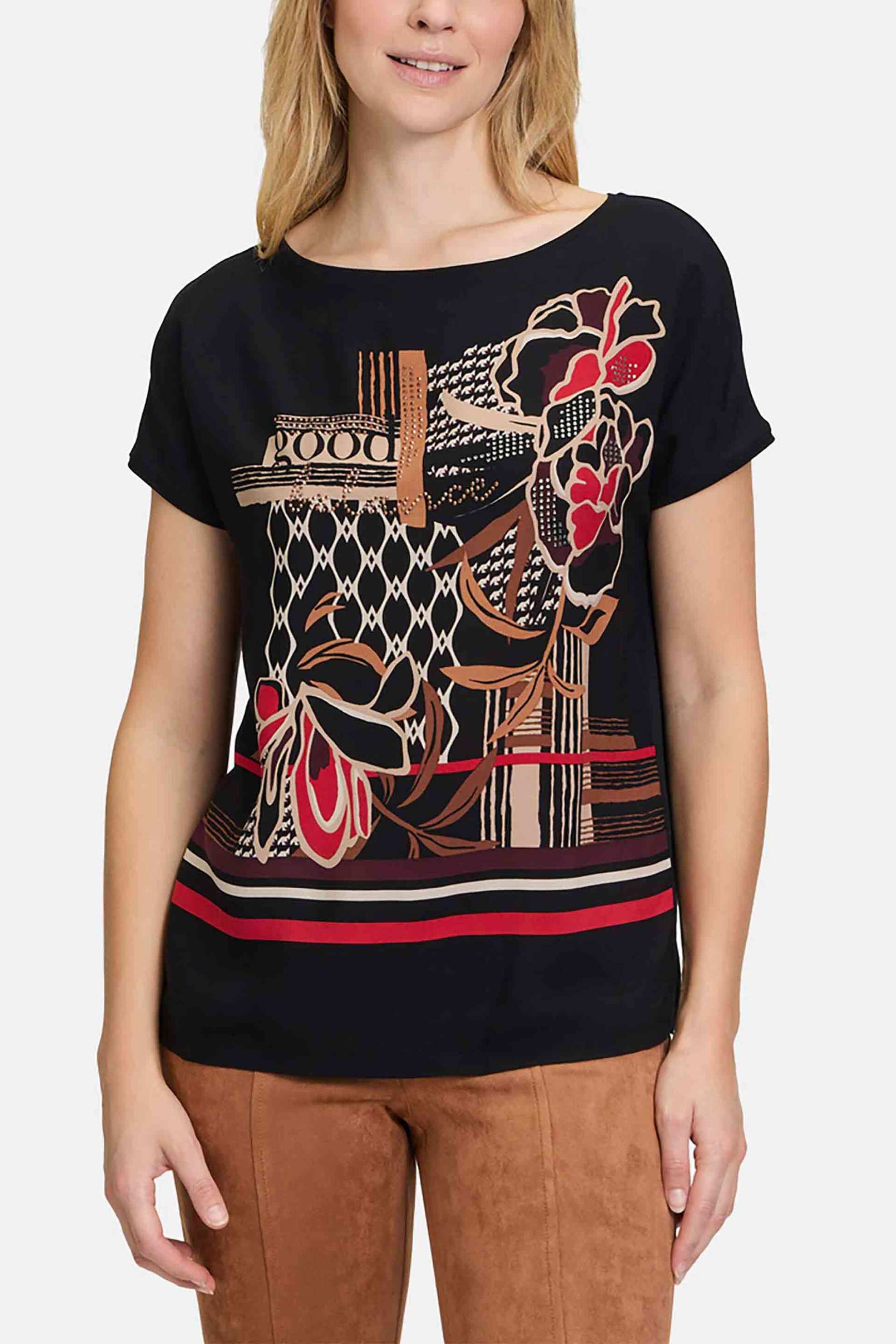 BETTY BARCLAY Betty Barclay γυναικείο casual T-shirt με floral print - 2148/2753 Κόκκινο 2025