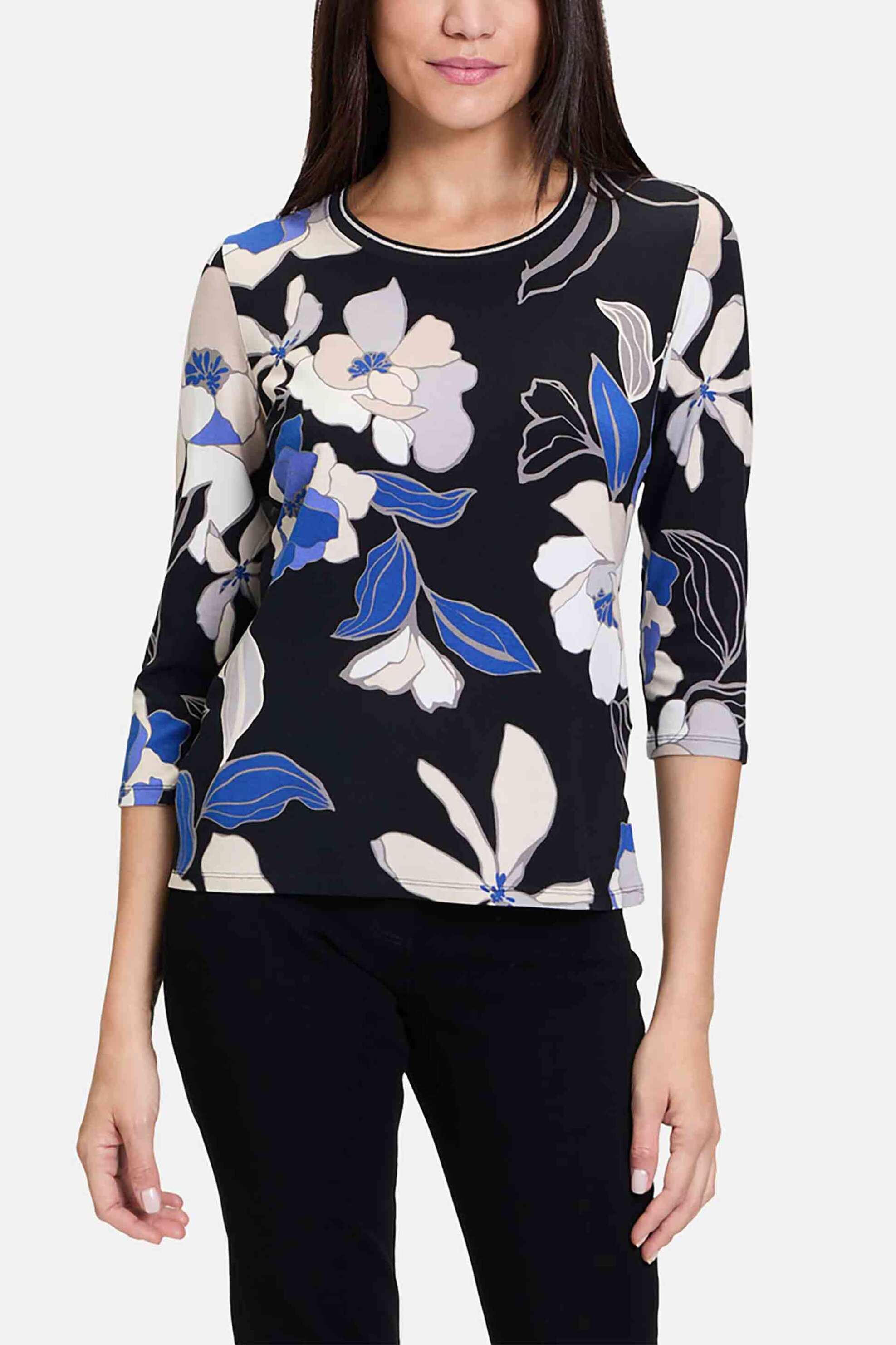 BETTY BARCLAY Betty Barclay γυναικεία μπλούζα με all-over floral print - 2156/2770 Σκούρο Μπλε 2025