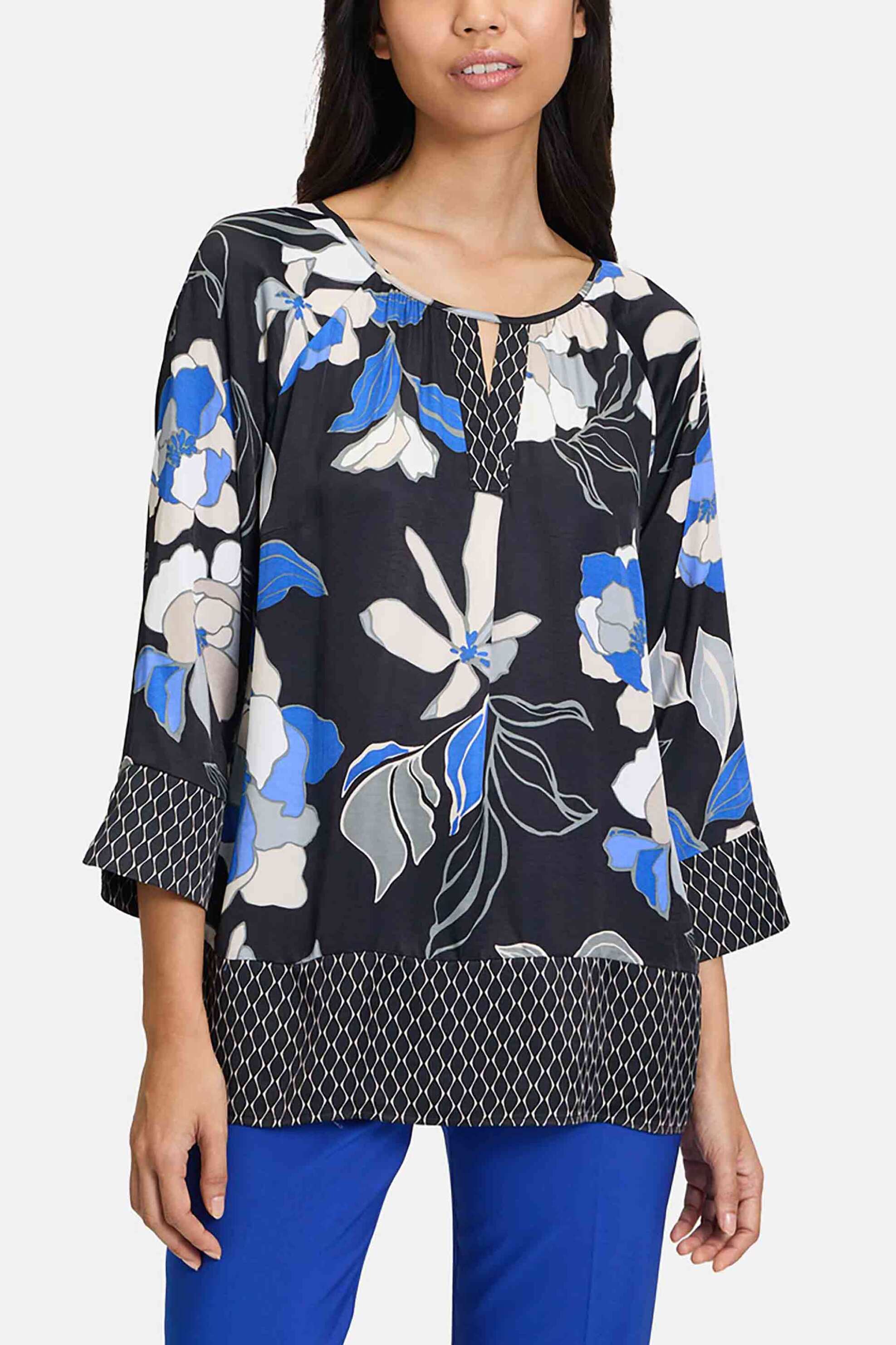 BETTY BARCLAY Betty Barclay γυναικεία μπλούζα με floral print - 8716/2747 Σκούρο Μπλε 2025