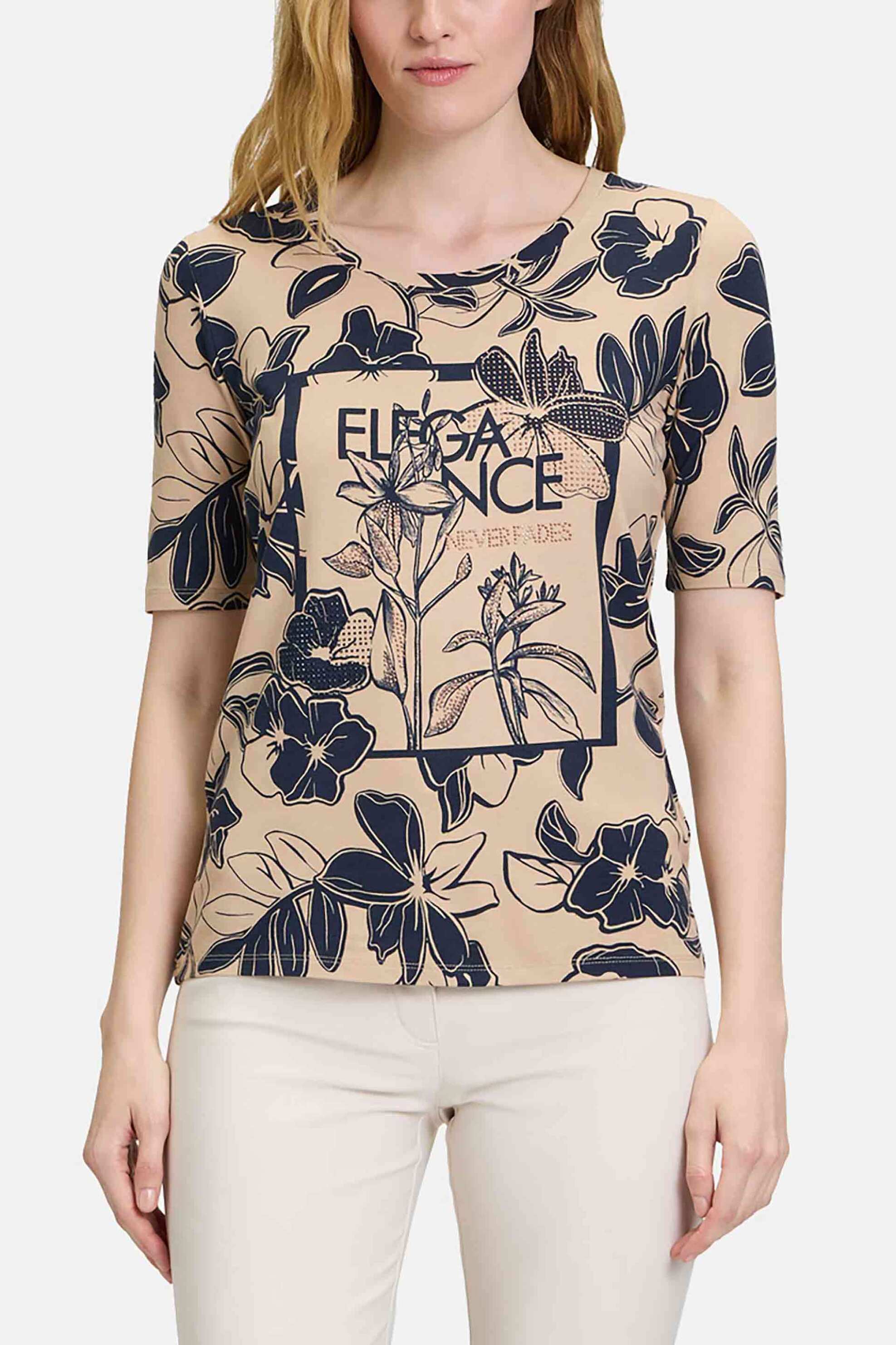 BETTY BARCLAY Betty Barclay γυναικεία μπλούζα με floral print - 2137/2780 Μπεζ 2025