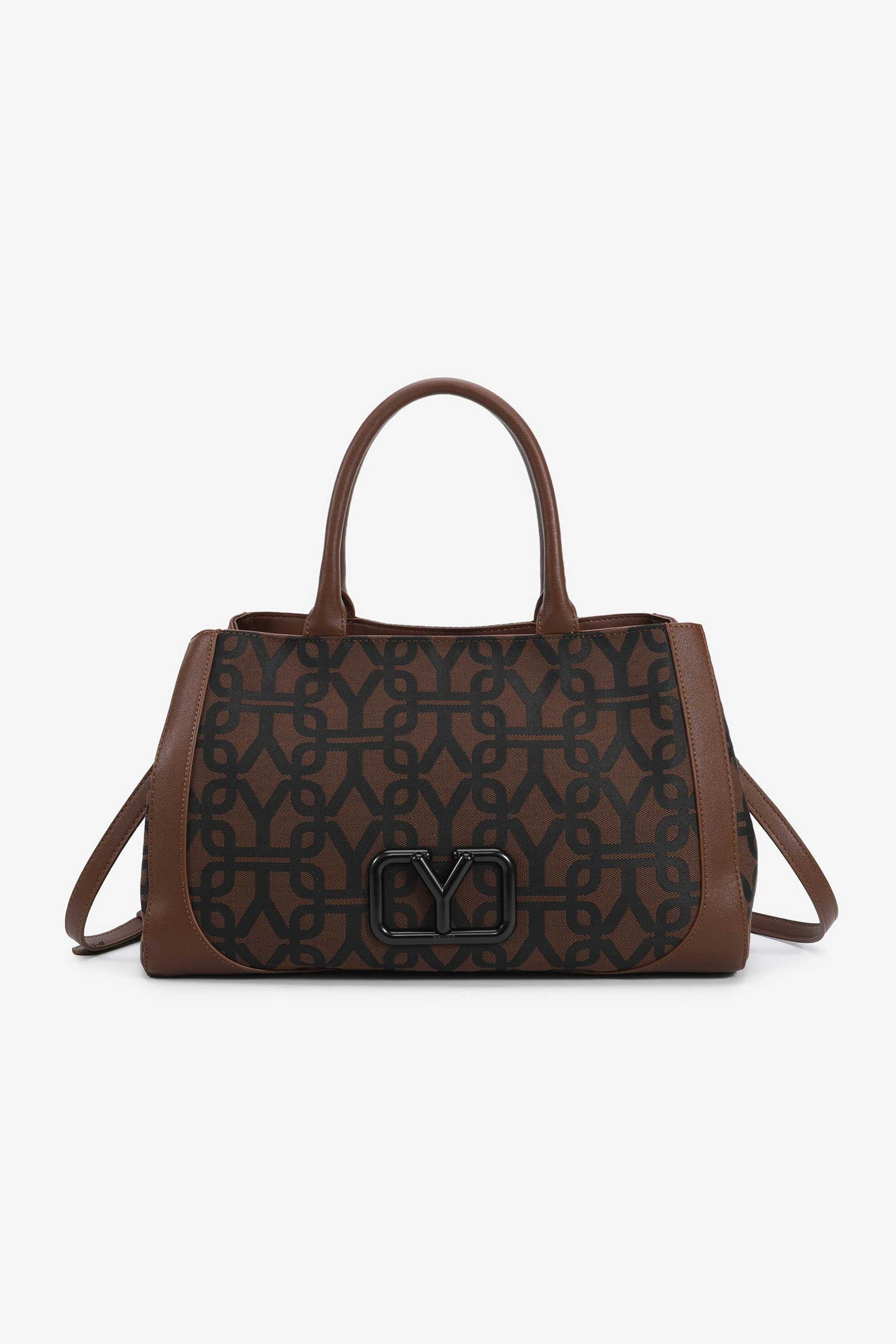 Y Not? Ynot? γυναικεία τσάντα χειρός με all-over monogram 