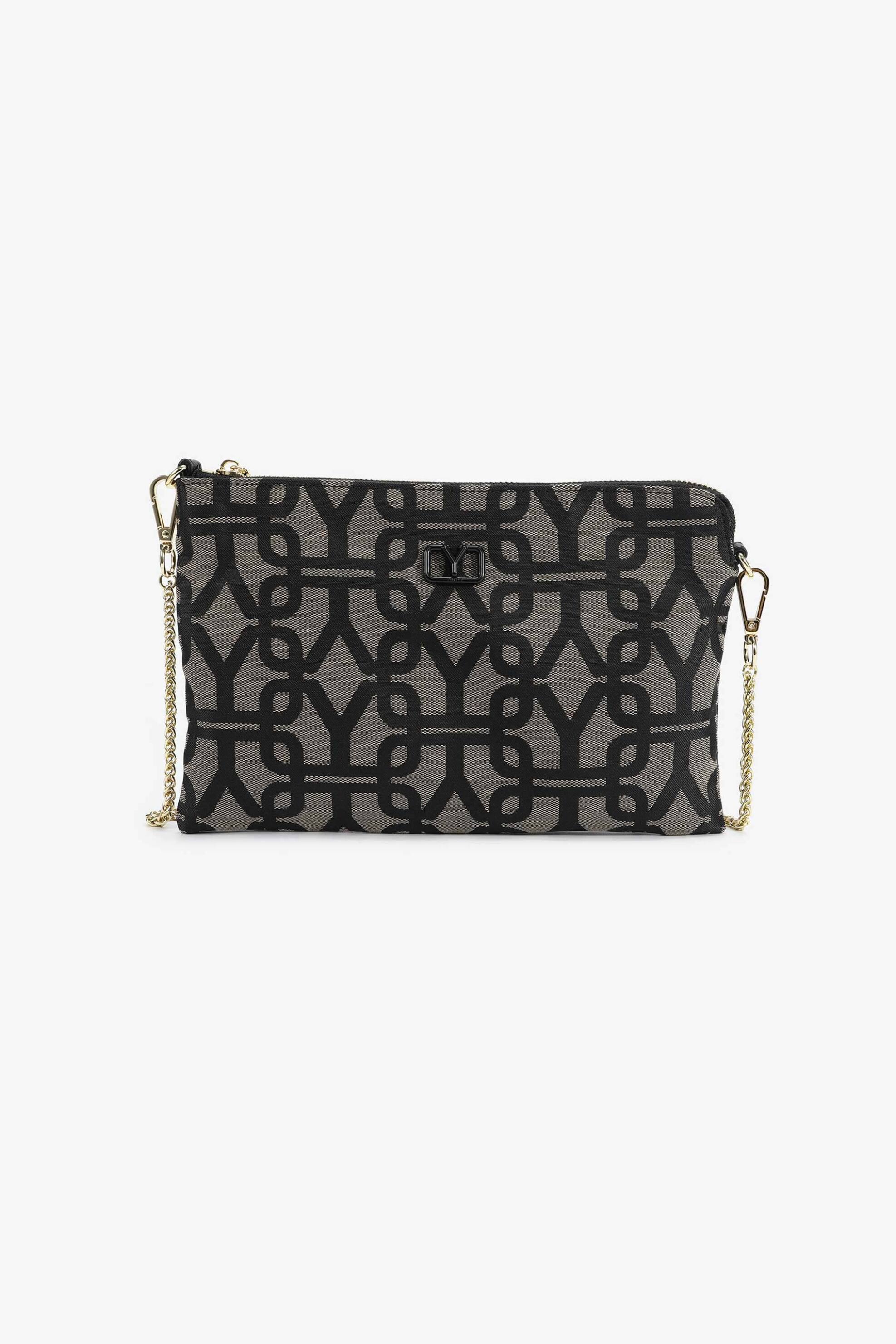 Y Not? Ynot? γυναικείο mini bag crossbody με all-over monogram 