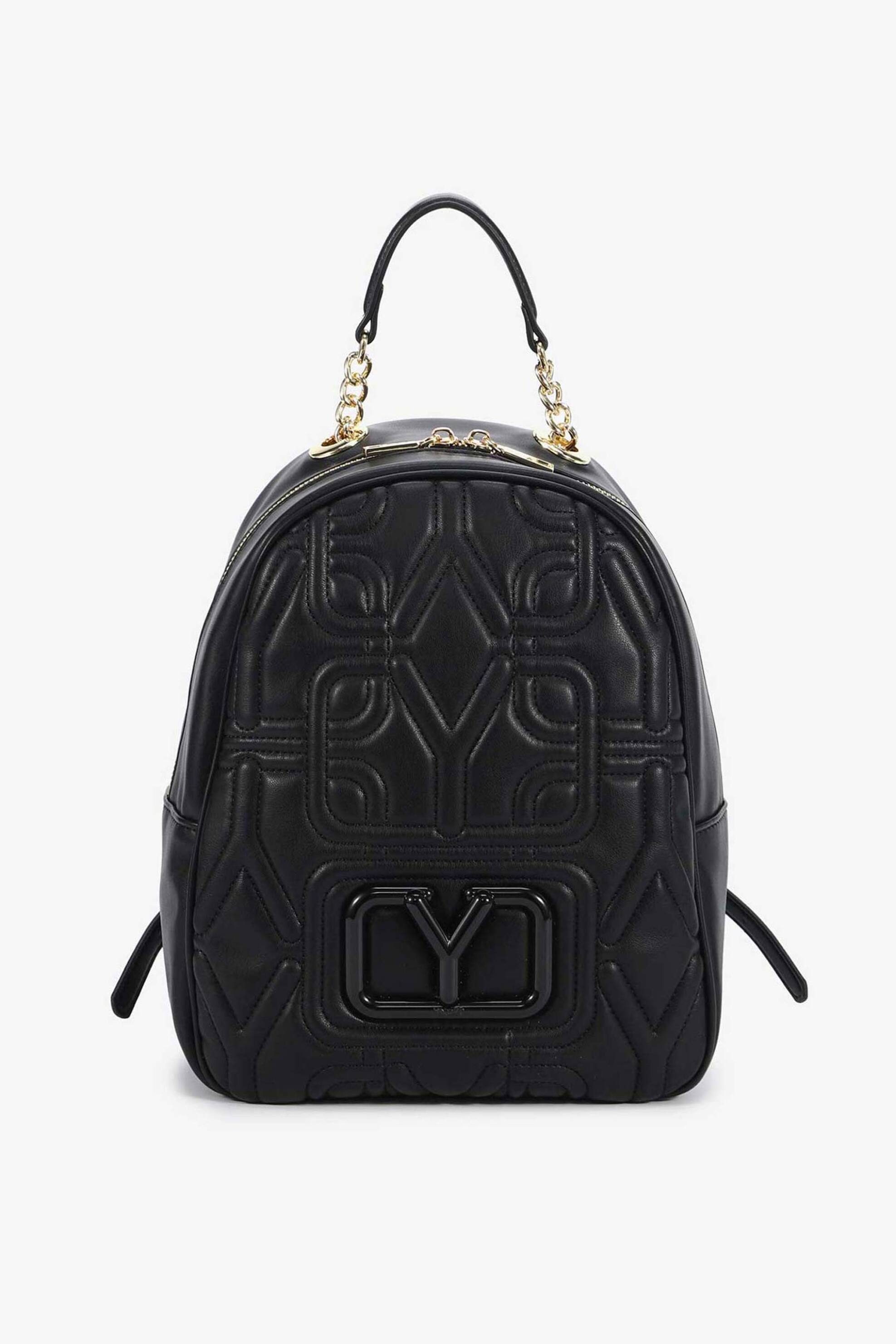 Y NOT? Ynot? γυναικείο backpack καπιτονέ με ανάγλυφο monogram "Softy" - STY005F5 Μαύρο