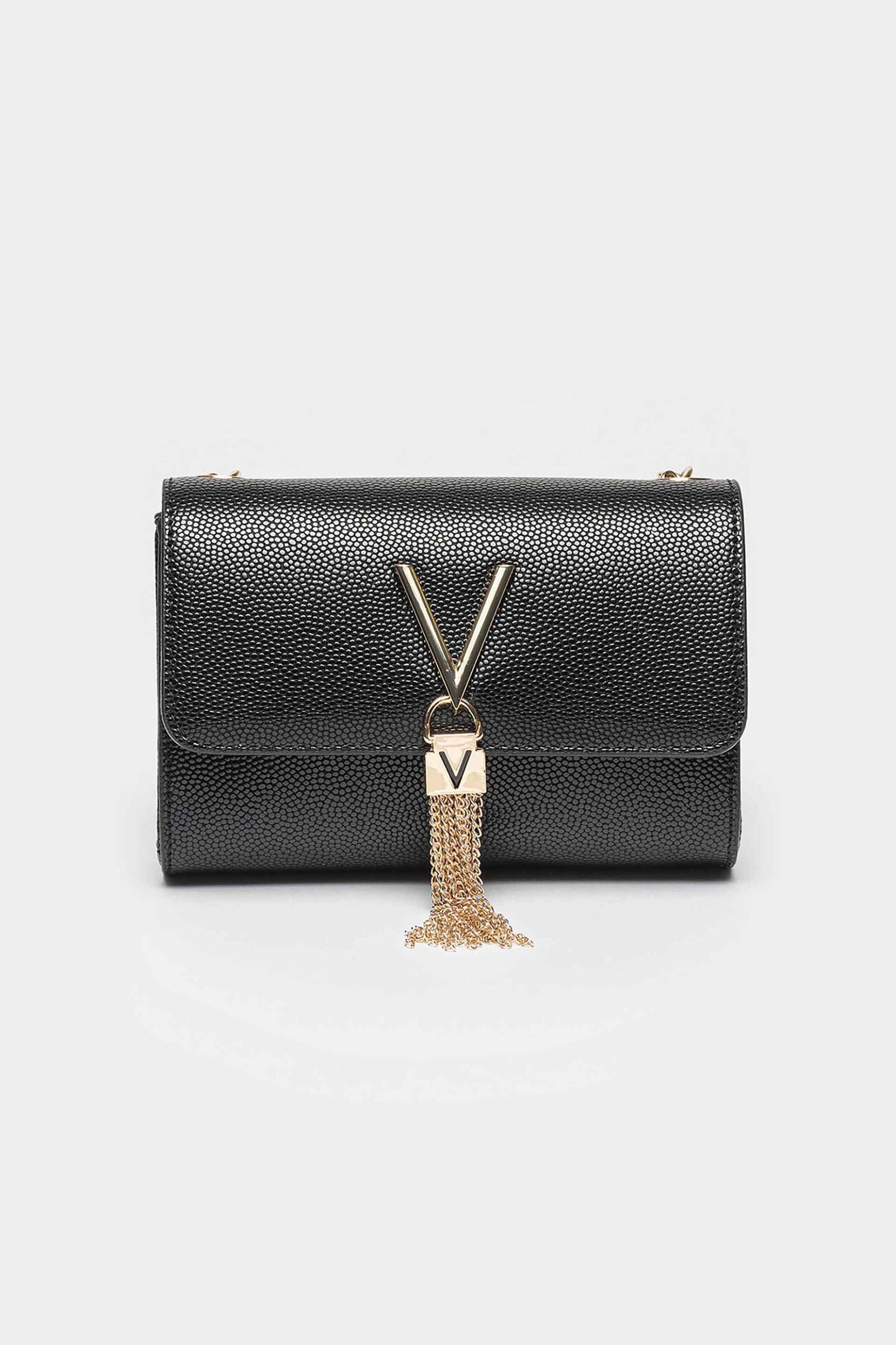  Valentino γυναικεία τσάντα crossbody με μεταλλικό monogram - 86KVBS1R403G/DI Μαύρο 2025