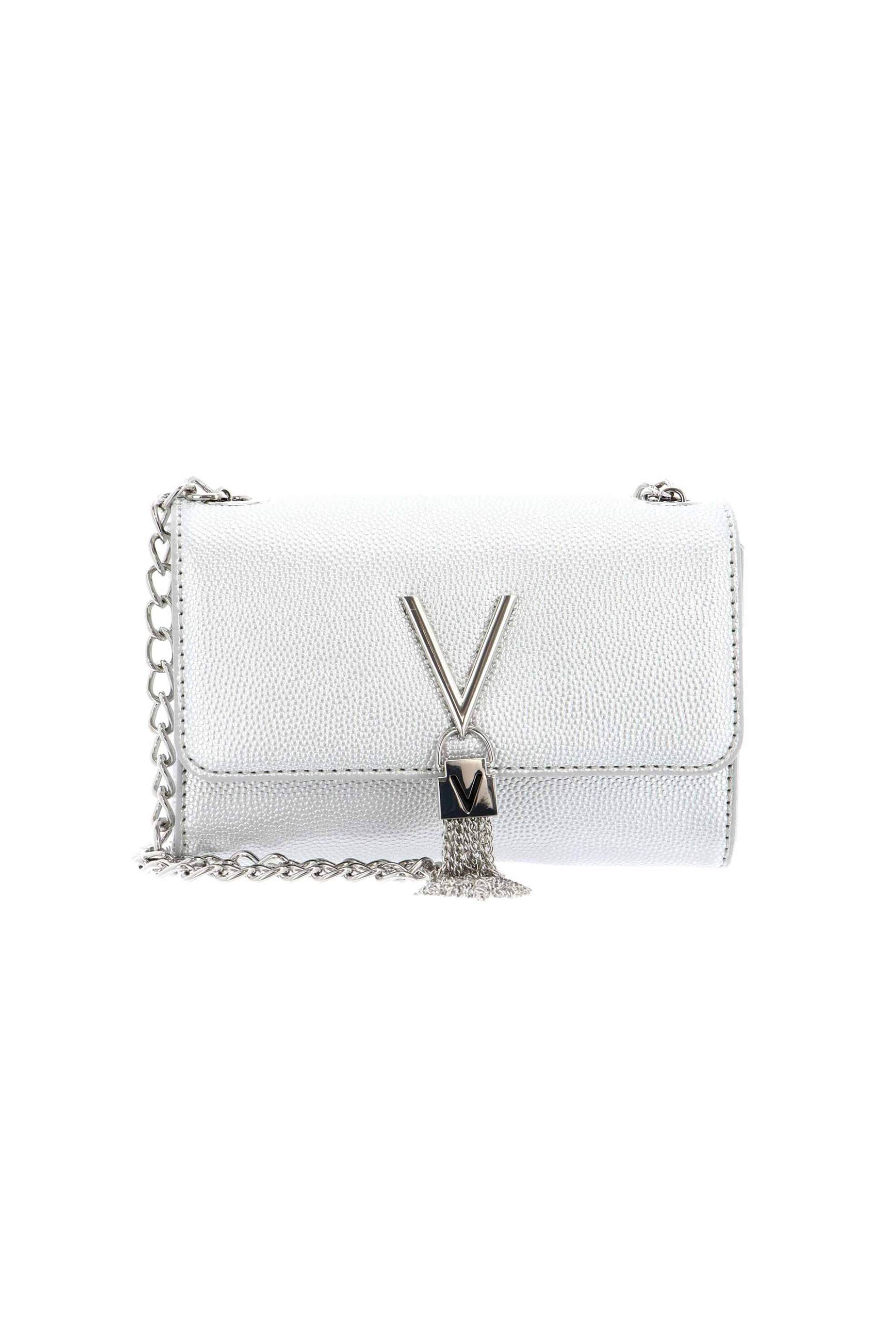  Valentino γυναικεία τσάντα crossbody με μεταλλικό monogram - 86KVBS1R403G/DI Ασημί 2025