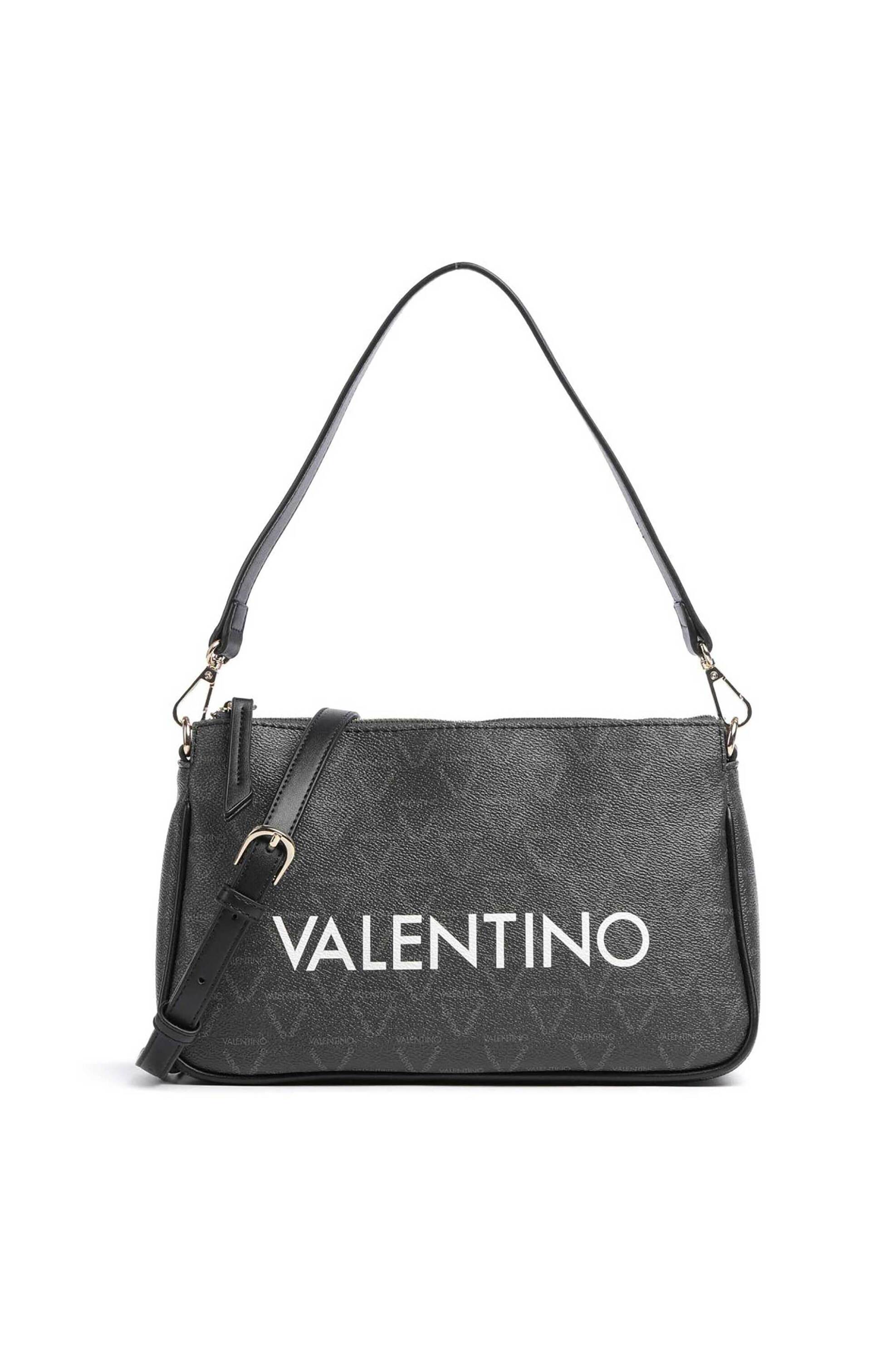  Valentino γυναικεία τσάντα ώμου με logo print - 86KVBS3KG33R/LI Μαύρο 2025