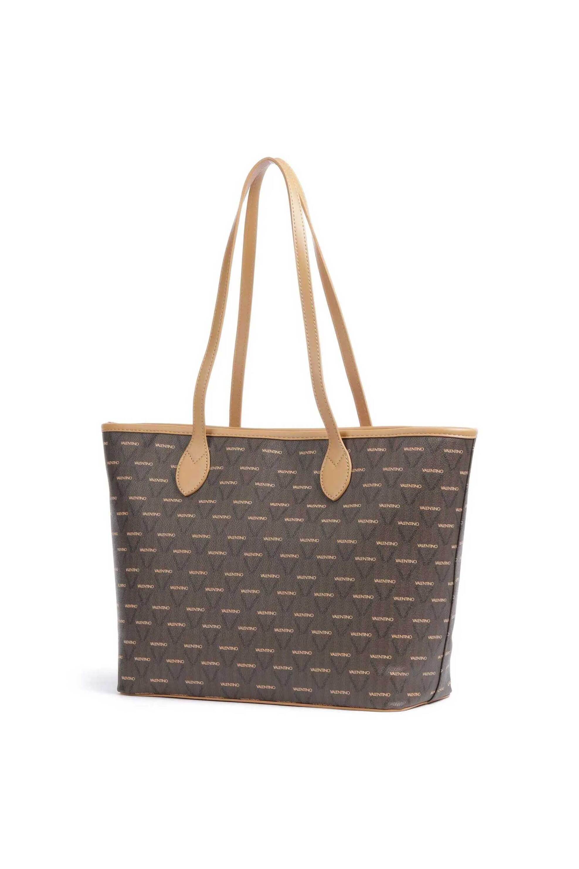 Valentino γυναικεία τσάντα tote με logo print "Liuto Shopper" - 86KVBS3KG01R/LI Καφέ φωτογραφία