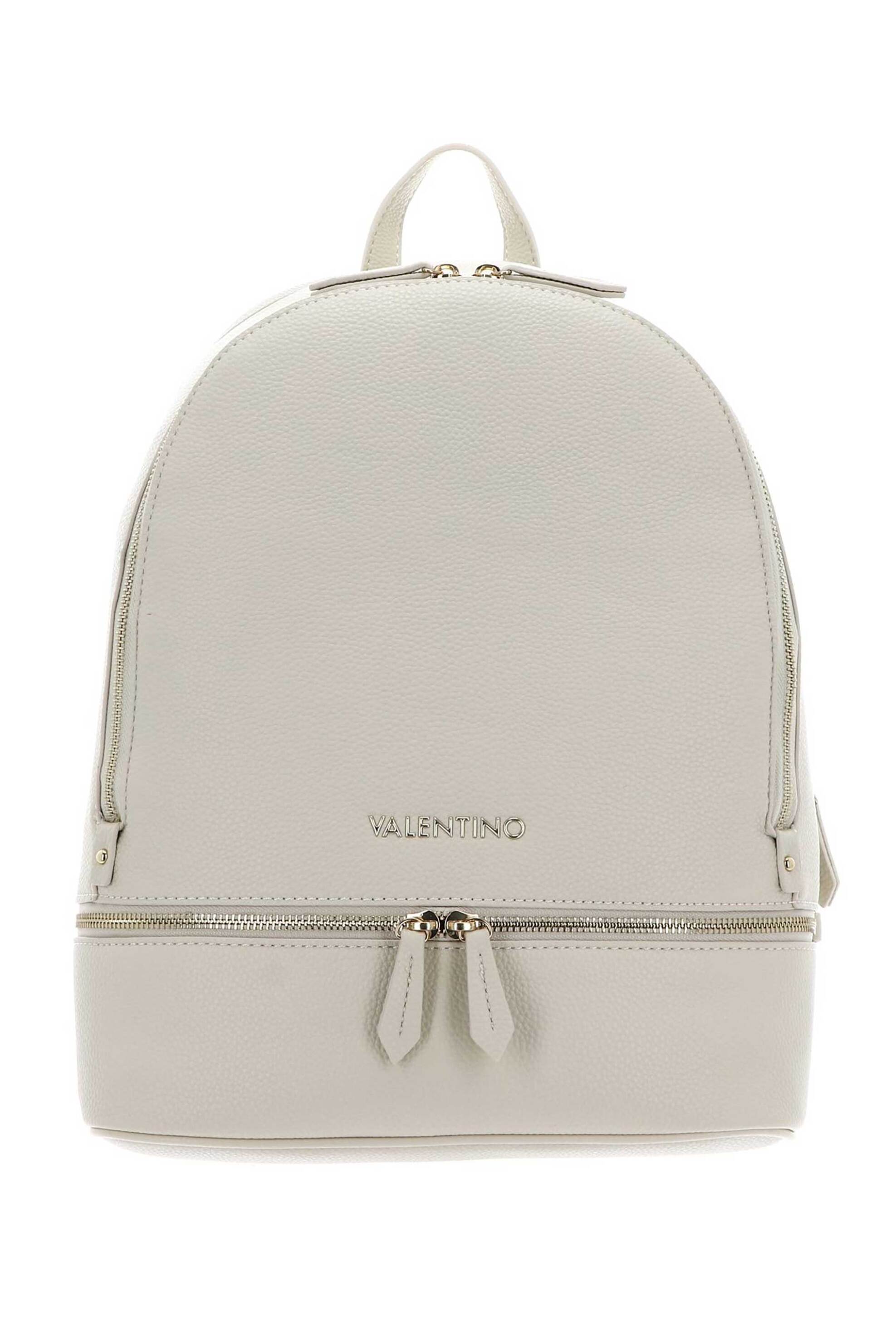 VALENTINO BY MARIO VALENTINO Valentino γυναικείο backpack με ανάγλυφο μεταλλικό logo "Brixton" - 86KVBS7LX02/BRI Εκρού