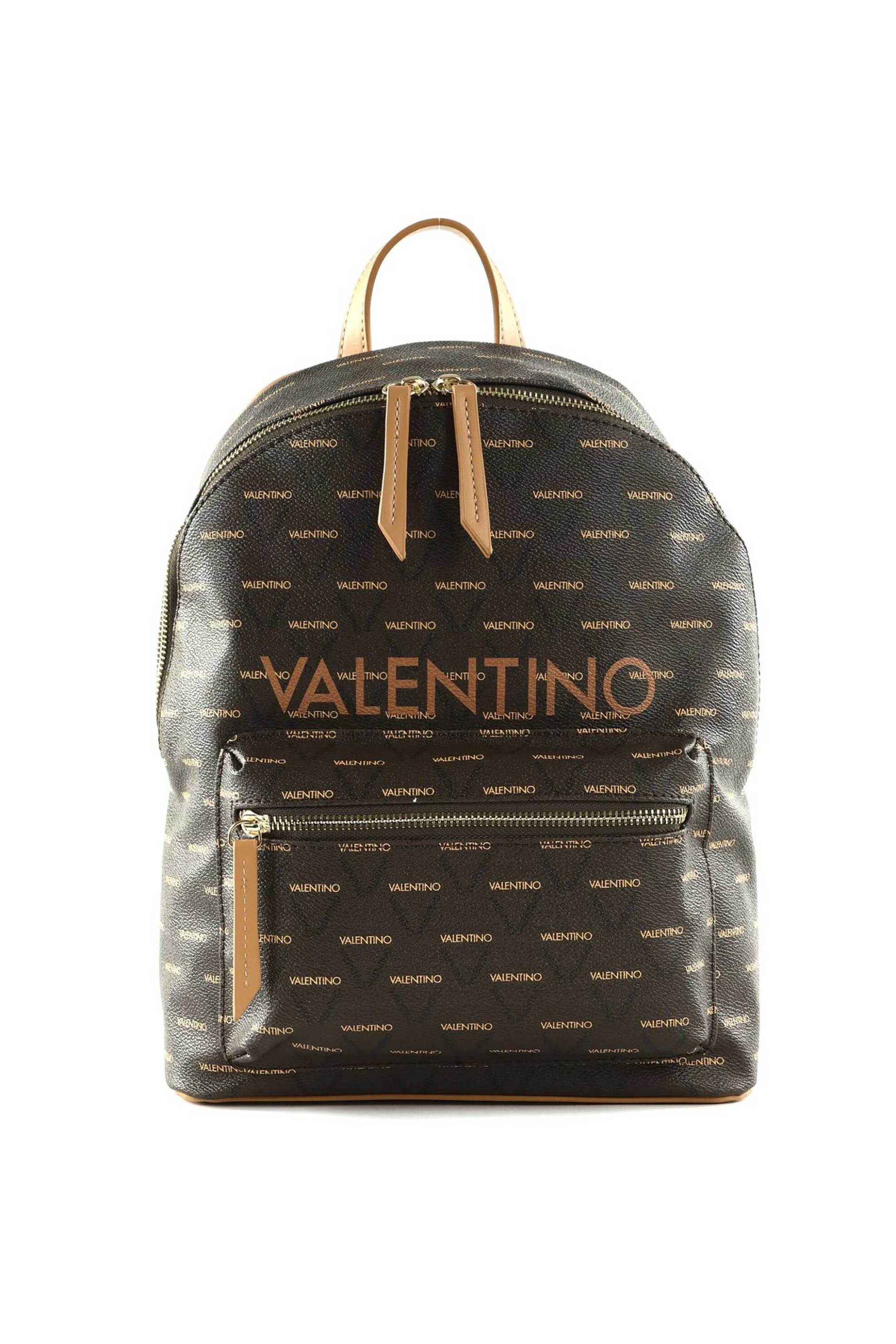 VALENTINO BY MARIO VALENTINO Valentino γυναικείο backpack με all-over logo print - 86KVBS3KG16R/LI Καφέ