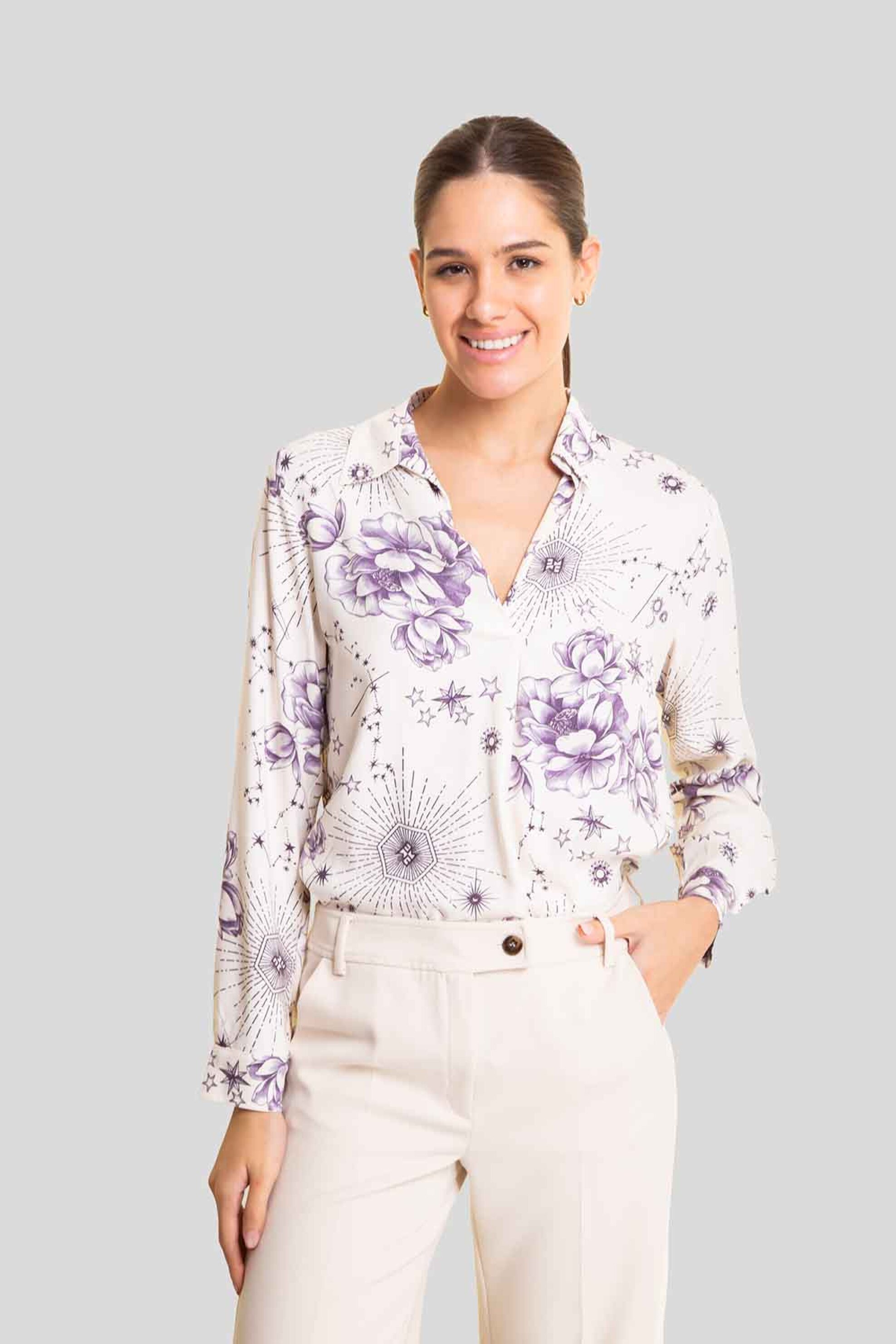 EMME BY MARELLA Emme by Marella γυναικεία μπλούζα με all-over floral print - 2425116102 Εκρού 2025