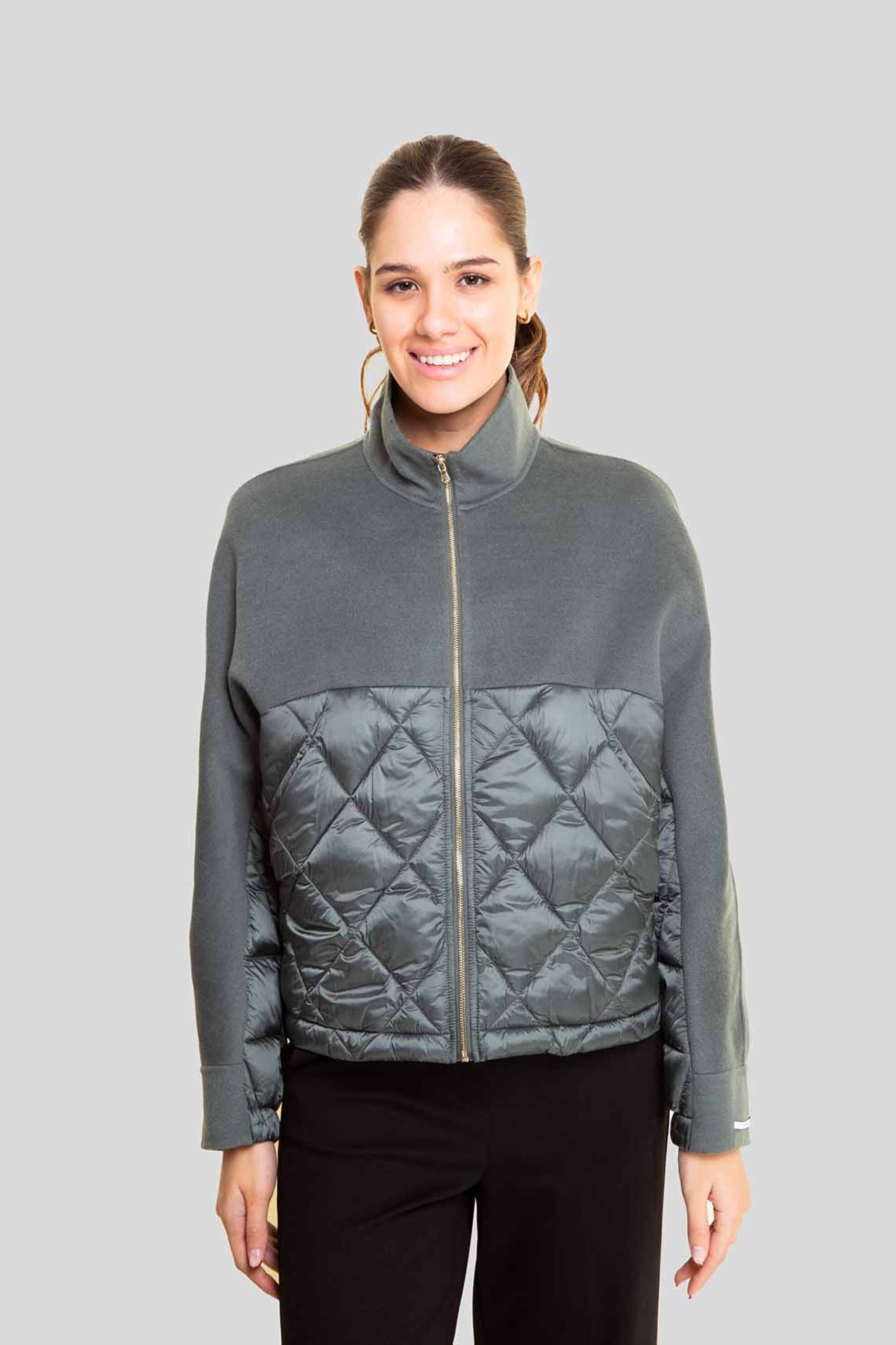 Emme by Marella γυναικείο jacket με καπιτονέ λεπτομέρεια - 2425486011 Ανθρακί φωτογραφία